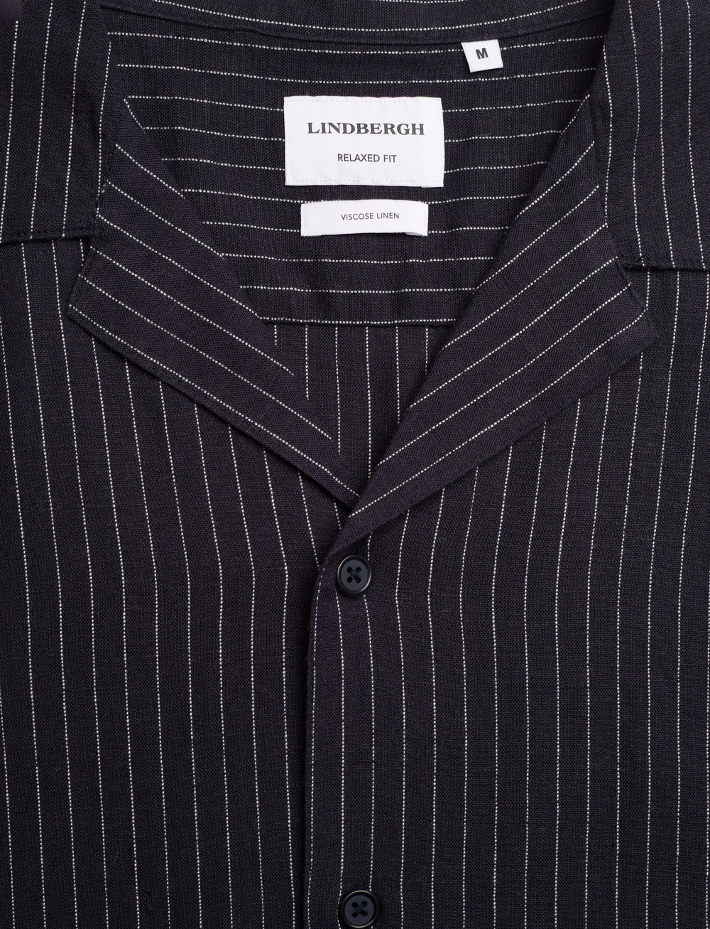 Lindbergh - Striped linen blend shirt S/S - linased särgid - navy - 2