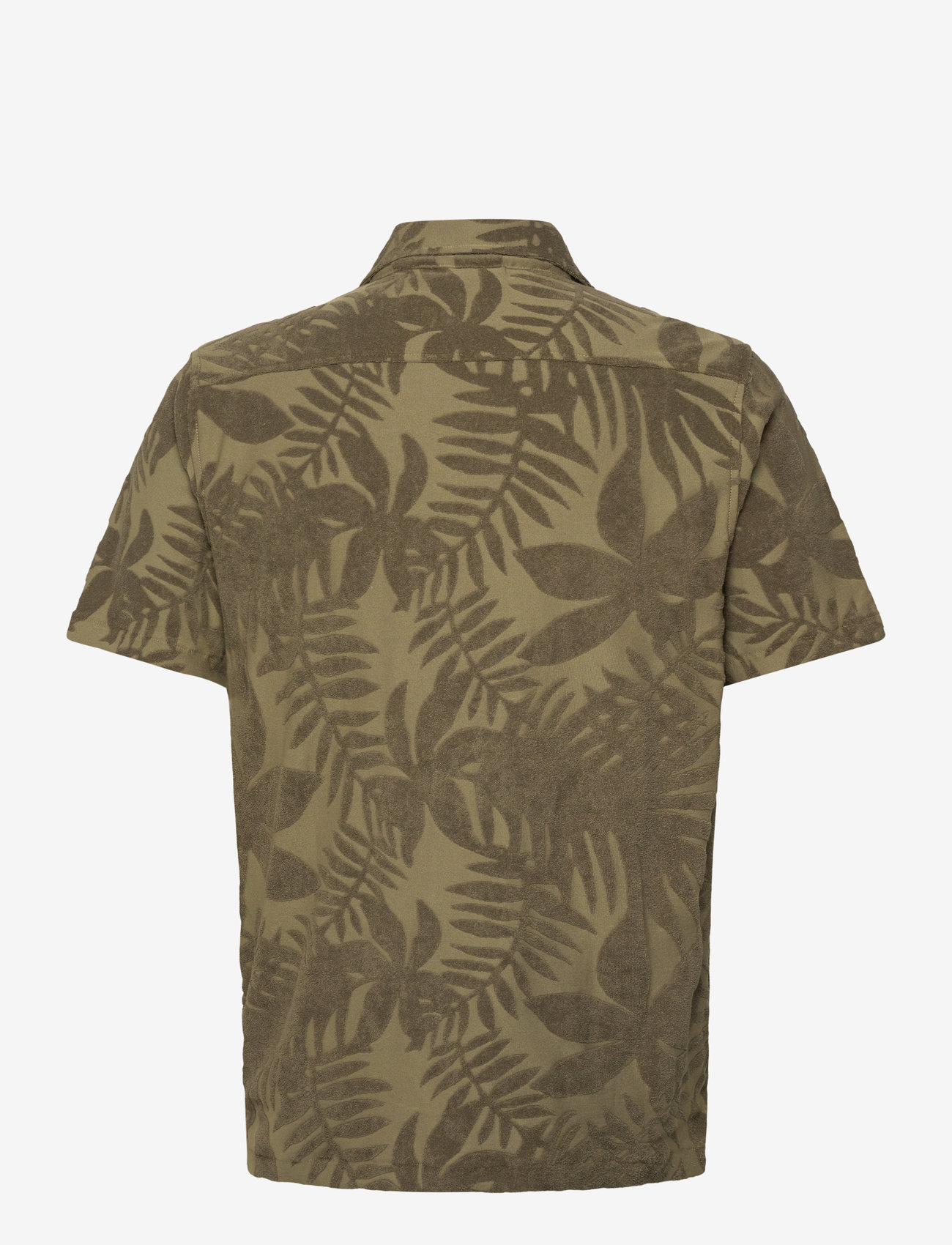 Lindbergh - Frotté shirt Y/D S/S - kortärmade skjortor - forest green - 1