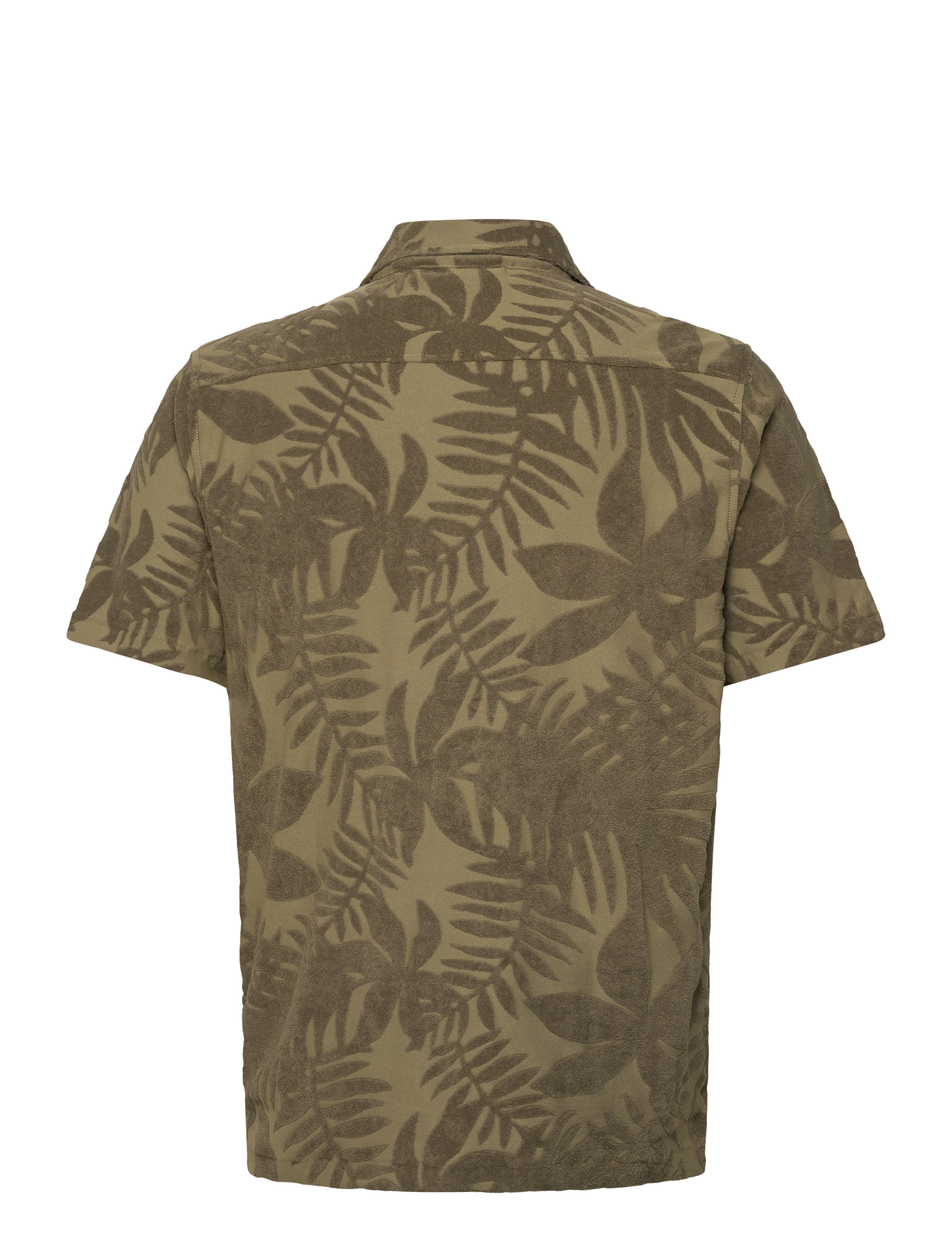 Lindbergh - Frotté shirt Y/D S/S - kortärmade skjortor - forest green - 1