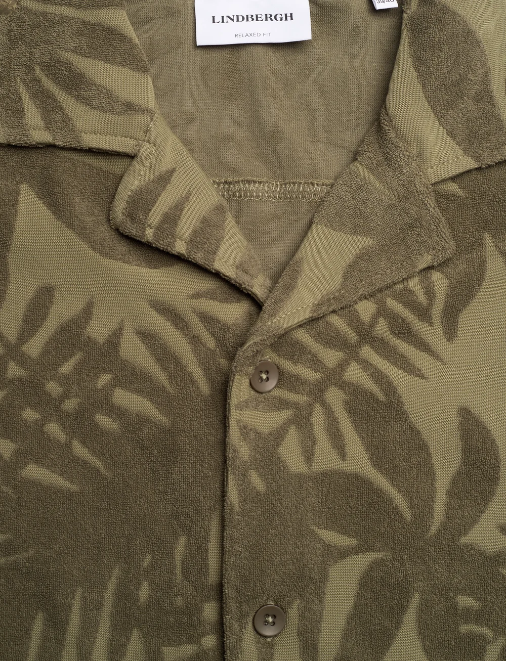 Lindbergh - Frotté shirt Y/D S/S - overhemden met korte mouw - forest green - 2