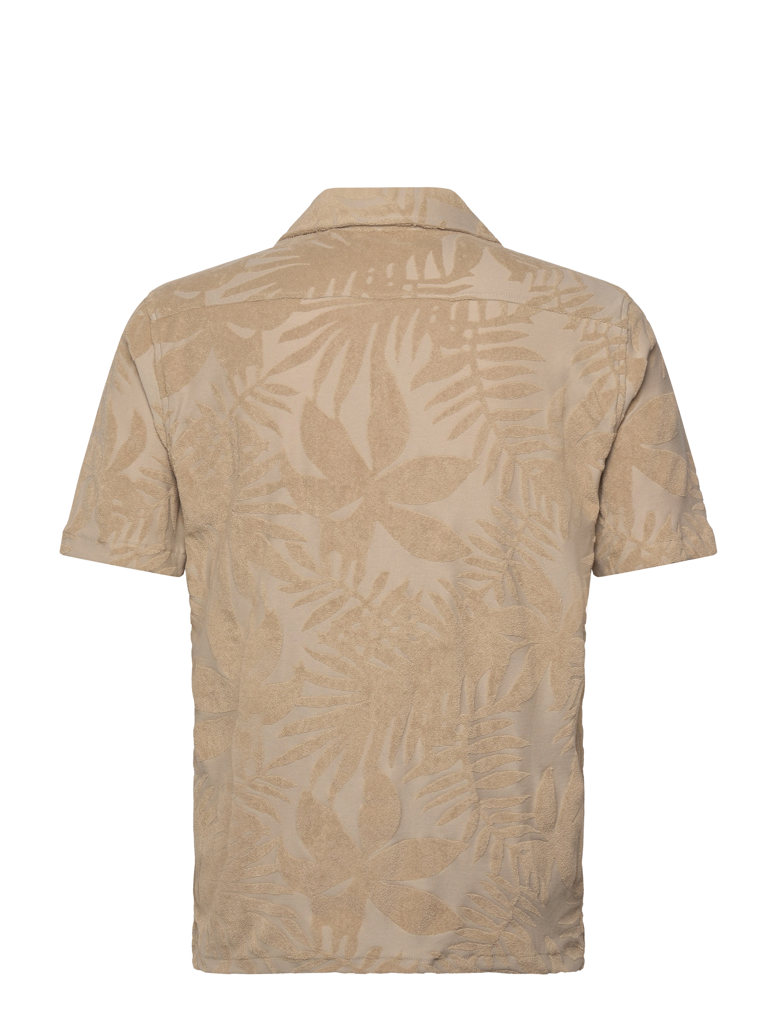 Lindbergh - Frotté shirt Y/D S/S - kurzarmhemden - stone - 1
