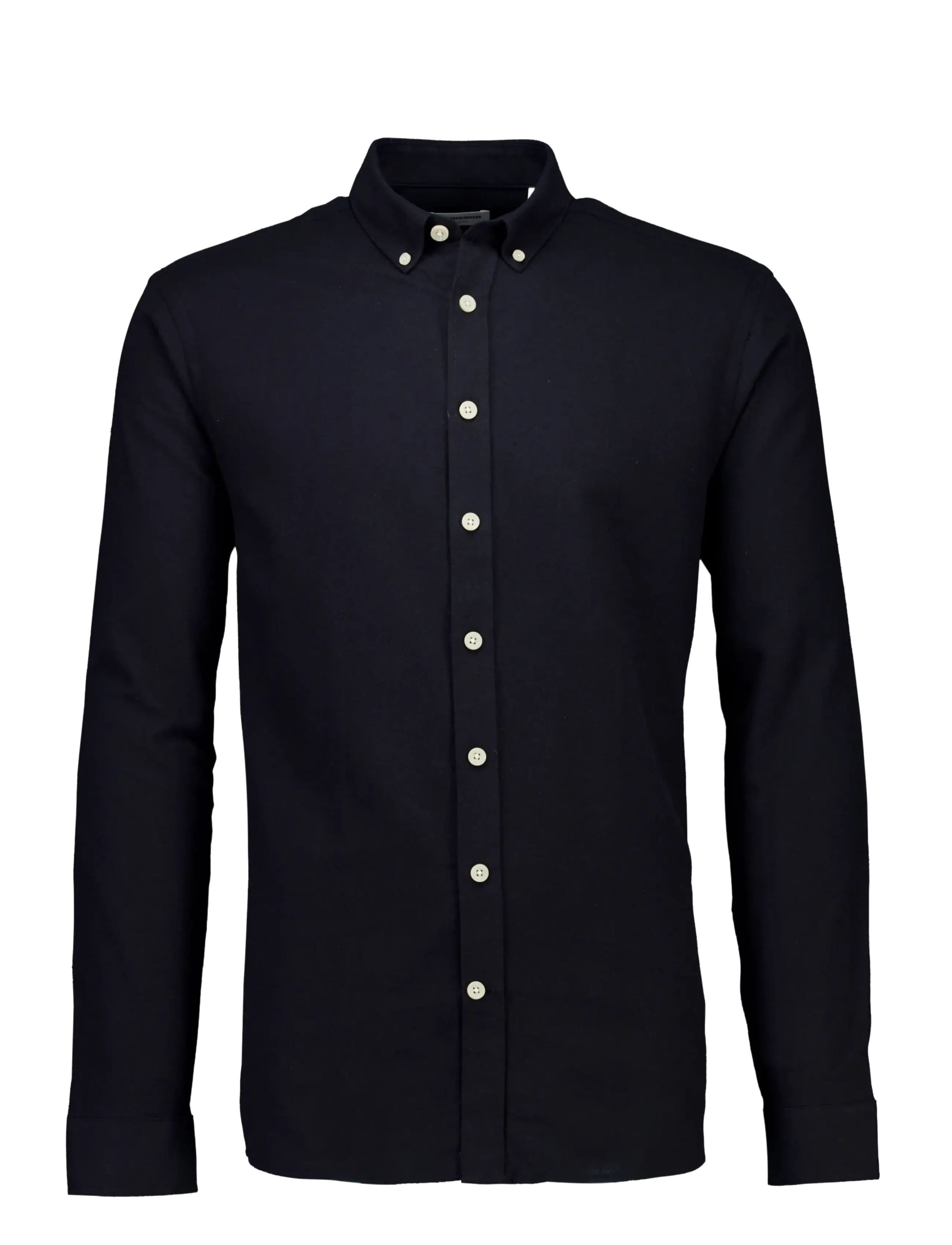 Lindbergh - Mélange brushed shirt L/S - Regular - casual skjortor - black mix - 1