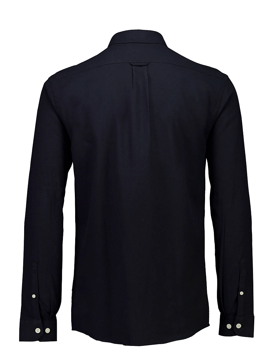 Lindbergh - Mélange brushed shirt L/S - Regular - casual skjortor - black mix - 2
