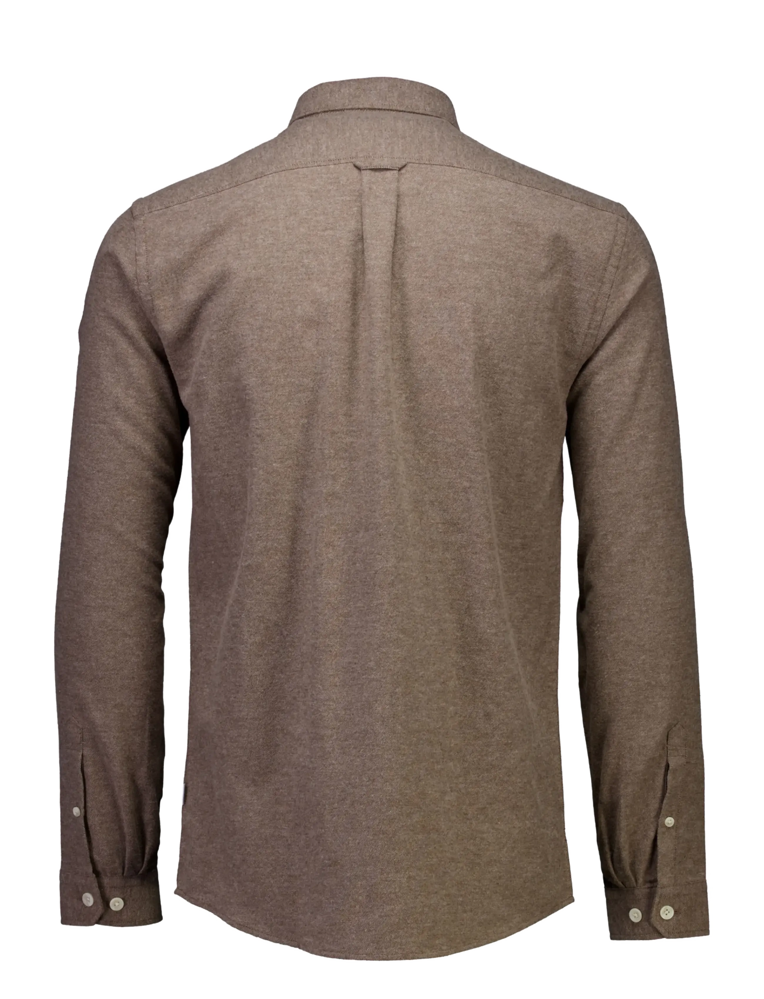 Lindbergh - Mélange brushed shirt L/S - Regular - casual skjortor - brown - 2