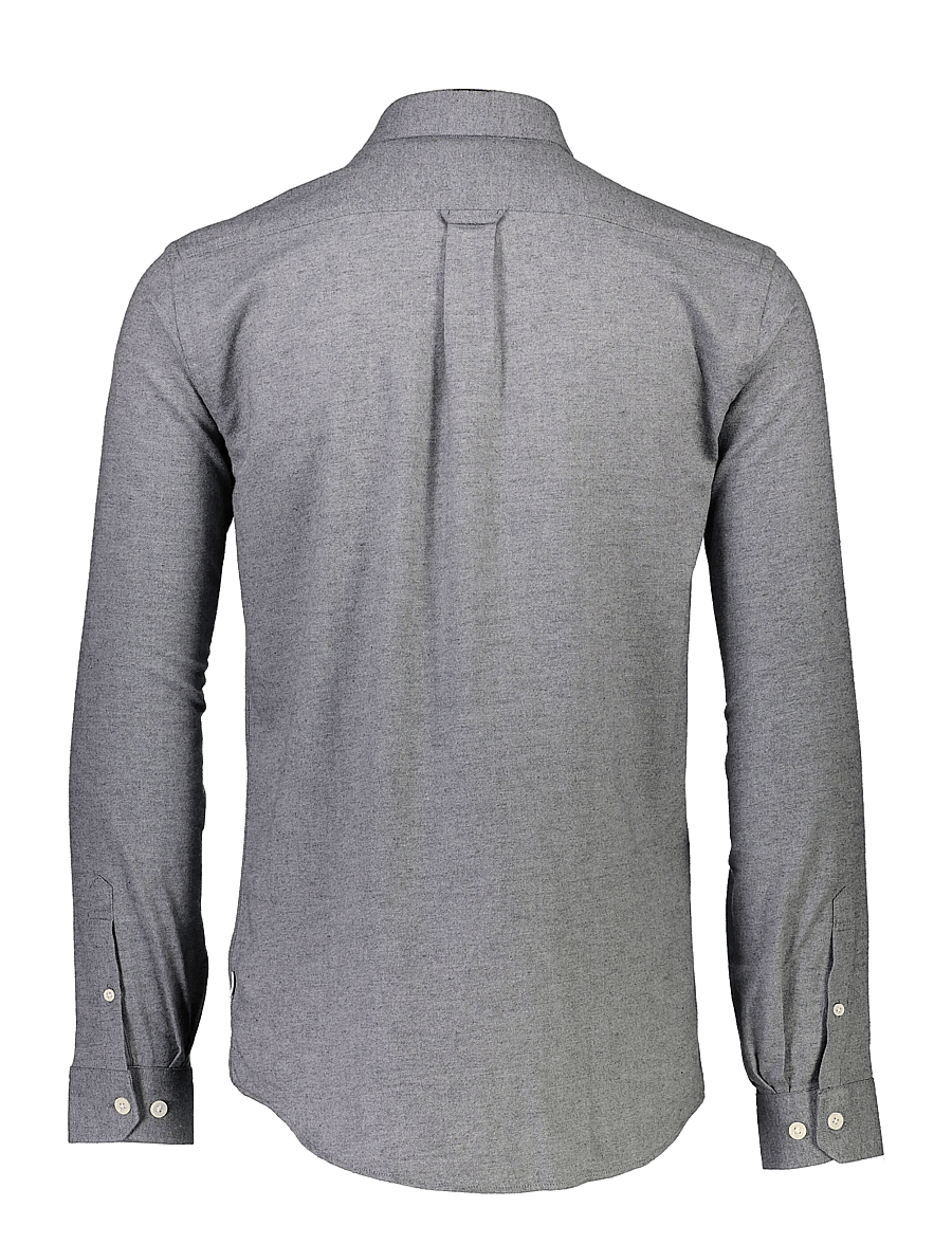 Lindbergh - Mélange brushed shirt L/S - Regular - casual skjortor - grey - 2