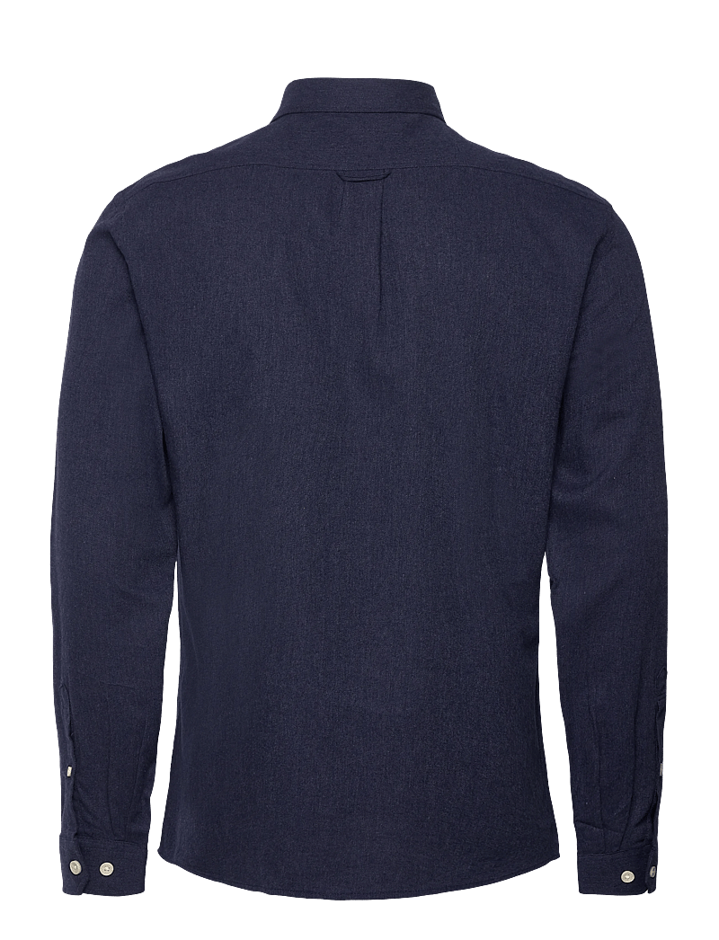 Lindbergh - Mélange brushed shirt L/S - Regular - casual skjortor - navy - 1