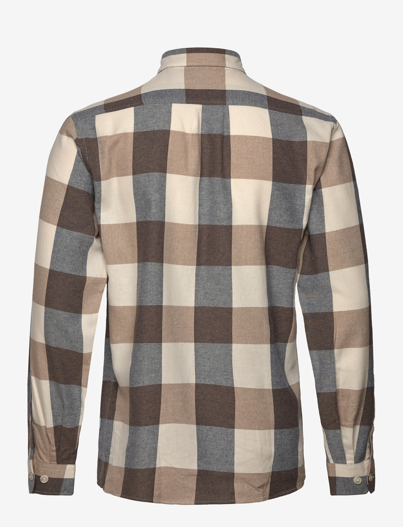 Lindbergh - Checked twill shirt L/S - ternede skjorter - sand - 1