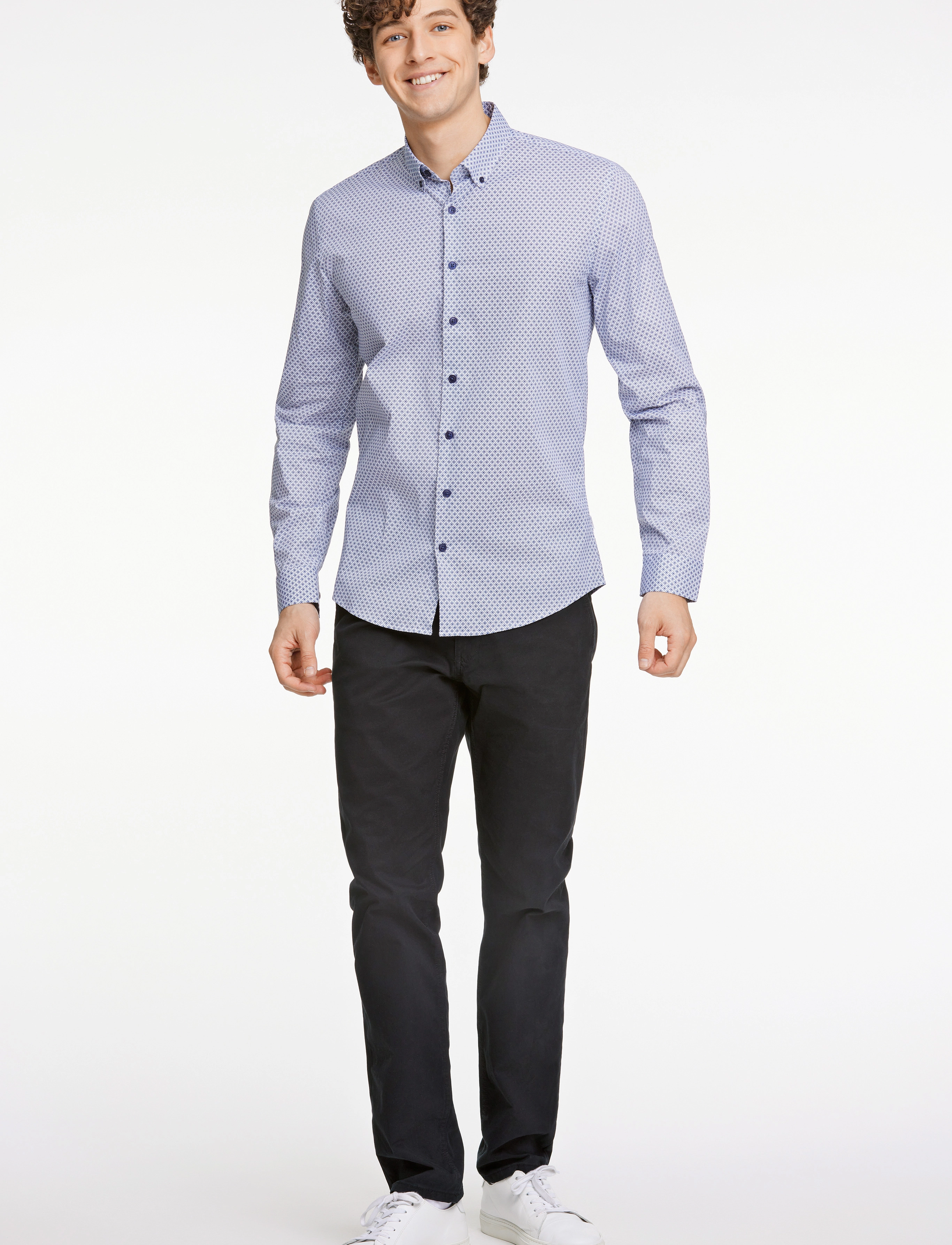 Lindbergh - AOP superflex shirt L/S - blue - 4