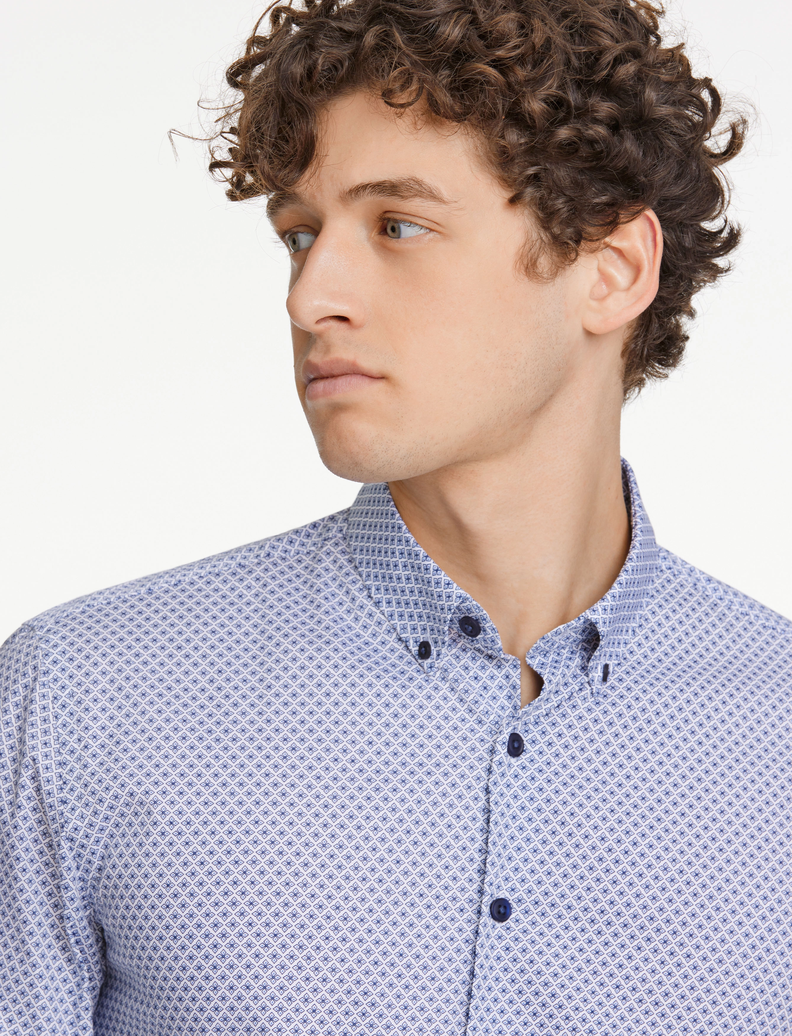 Lindbergh - AOP superflex shirt L/S - blue - 5