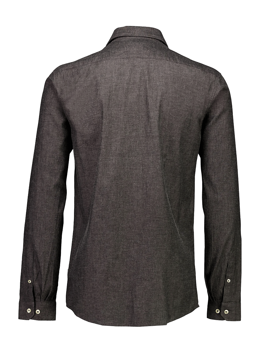 Lindbergh - Soft indigo stretch shirt L/S - casual shirts - black - 2