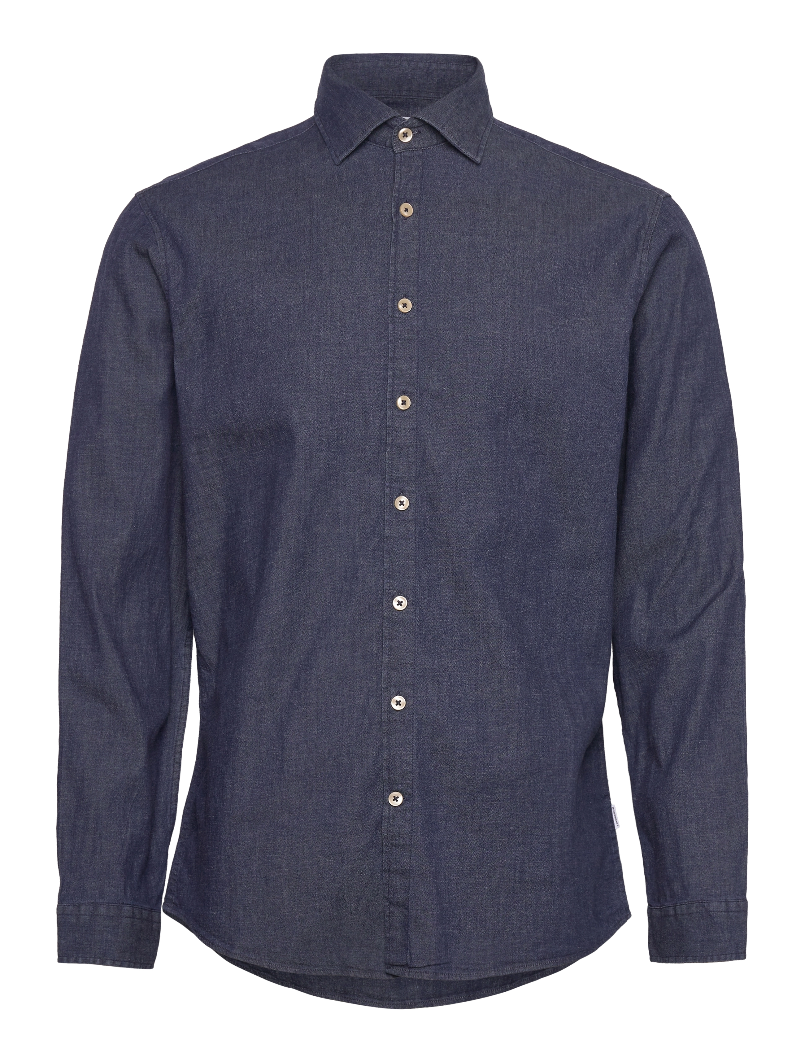 LINDBERGH Soft Indigo Stretch Shirt L/S Navy - L - Herren