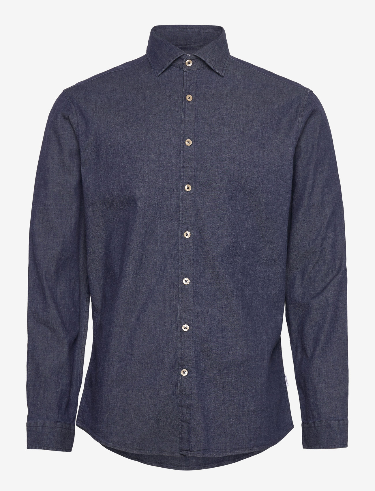 Lindbergh - Soft indigo stretch shirt L/S - casual hemden - dk blue - 1