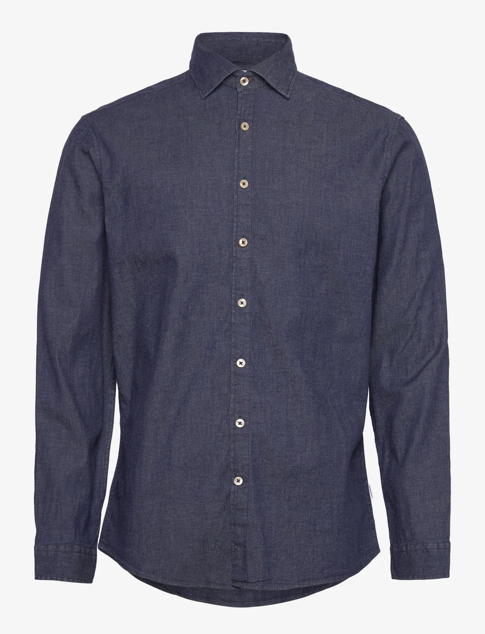 Lindbergh - Soft indigo stretch shirt L/S - casual overhemden - dk blue - 1