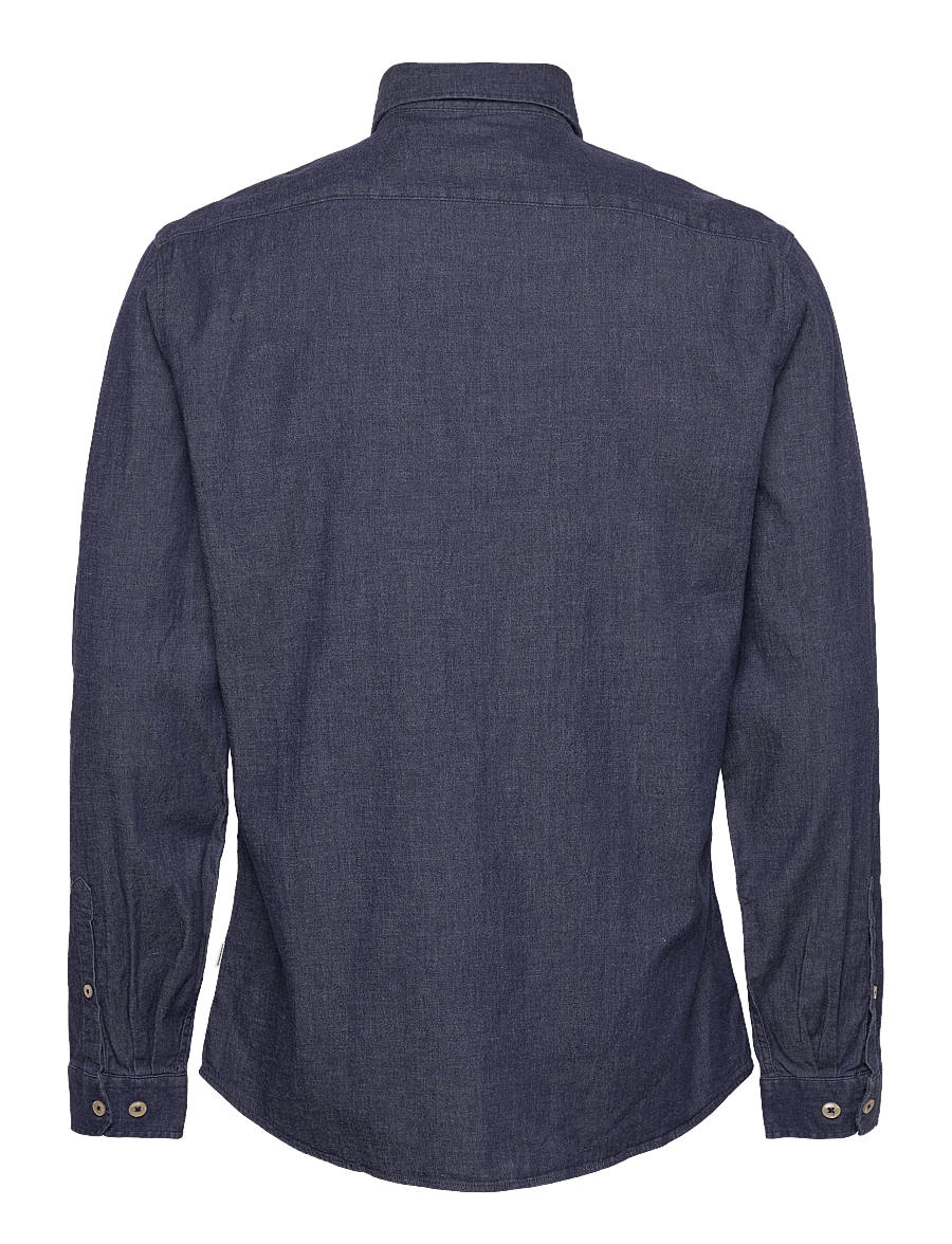 Lindbergh - Soft indigo stretch shirt L/S - freizeithemden - dk blue - 2