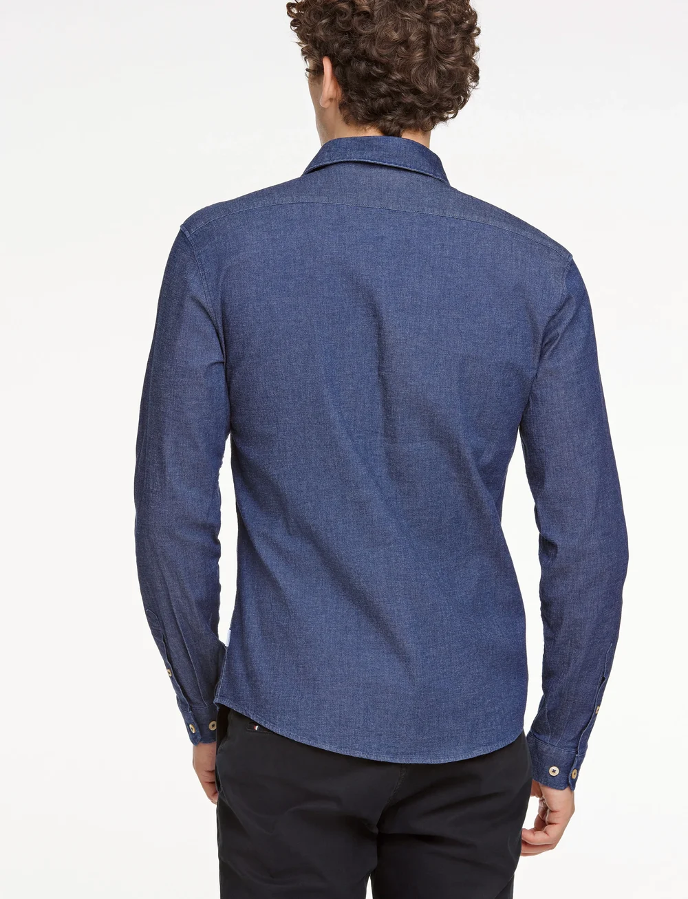 Lindbergh - Soft indigo stretch shirt L/S - casual overhemden - dk blue - 3