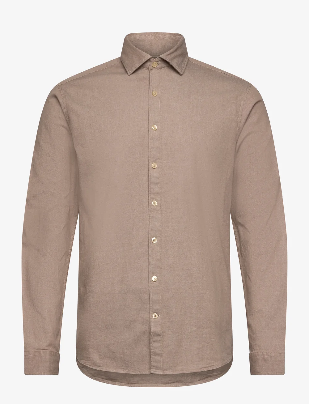 Lindbergh - Soft indigo stretch shirt L/S - casual hemden - dk sand - 1