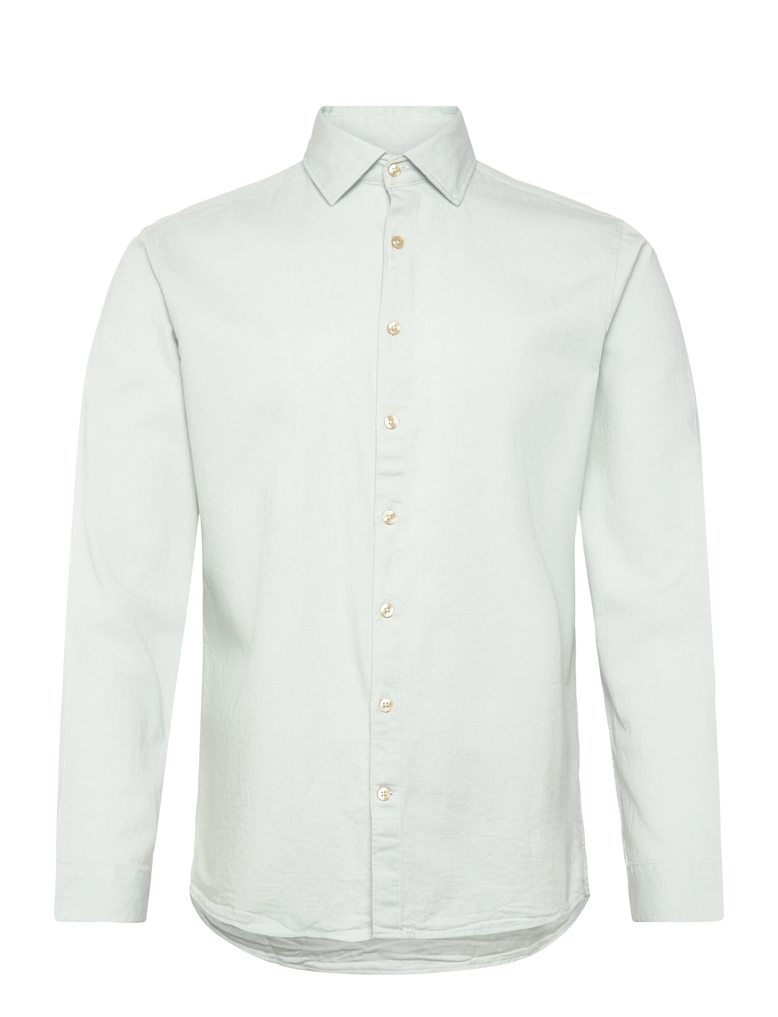 LINDBERGH Soft Indigo Stretch Shirt L/S Grün - L - Herren