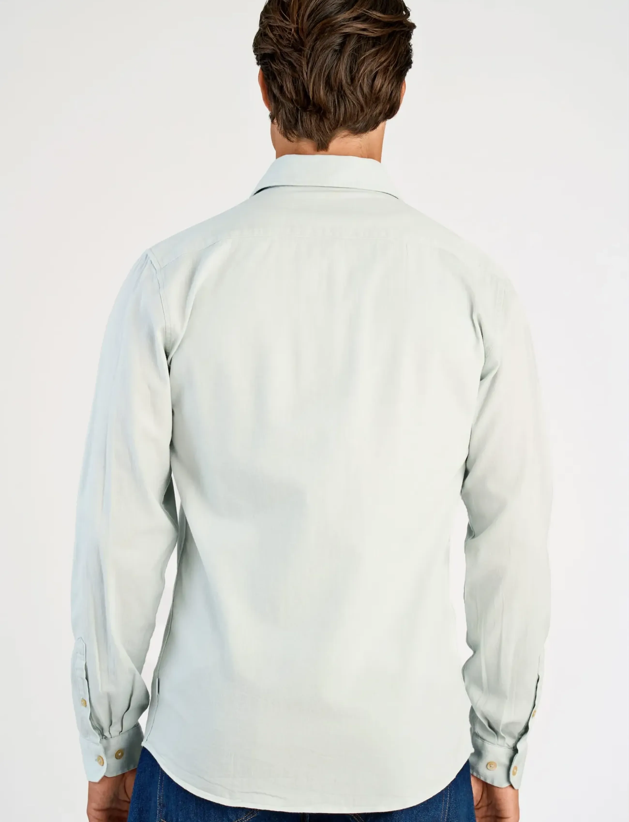 Lindbergh - Soft indigo stretch shirt L/S - kasdienio stiliaus marškiniai - ice blue - 4