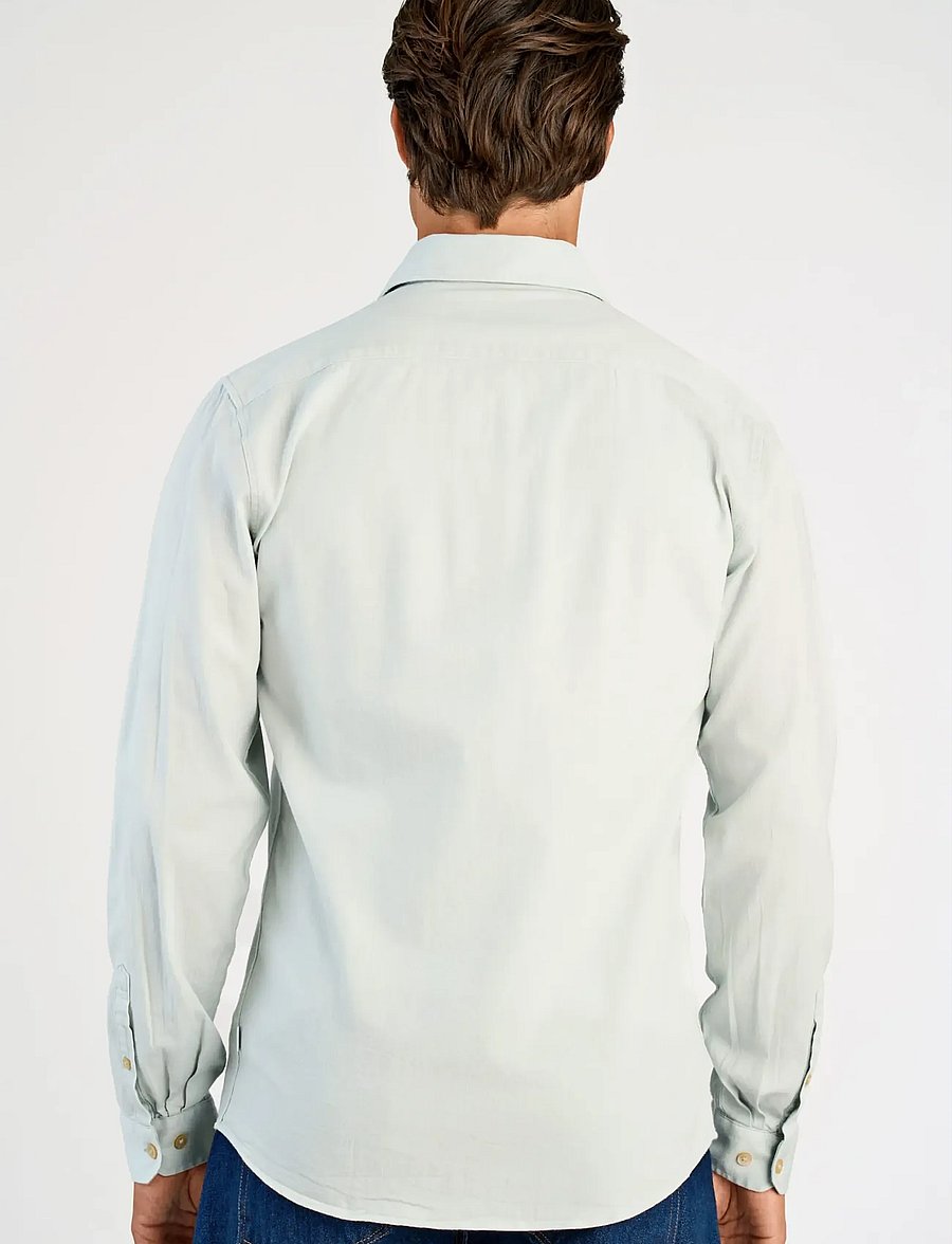 Lindbergh - Soft indigo stretch shirt L/S - casual skjorter - ice blue - 4