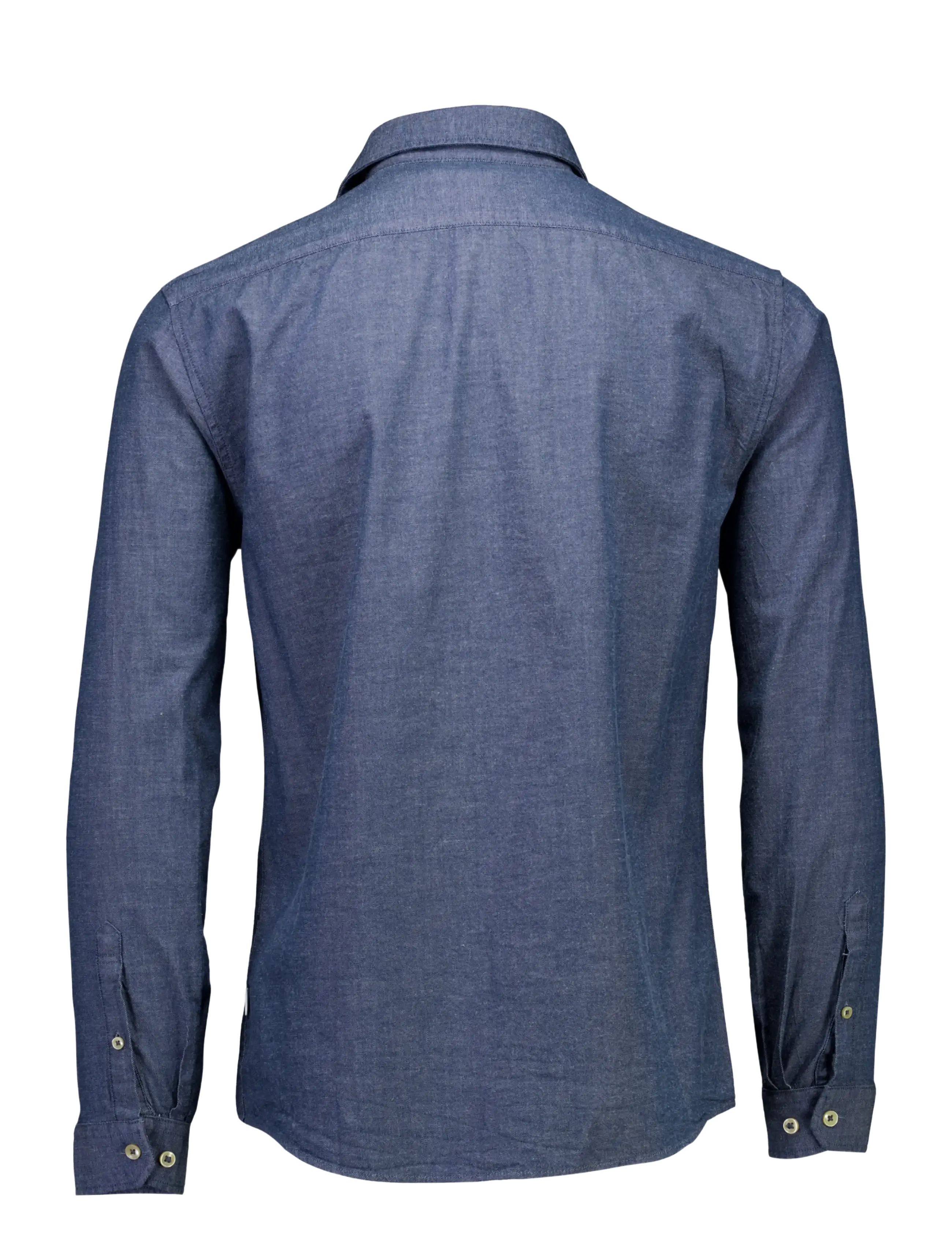 Lindbergh - Soft indigo stretch shirt L/S - casual skjortor - mid blue - 2
