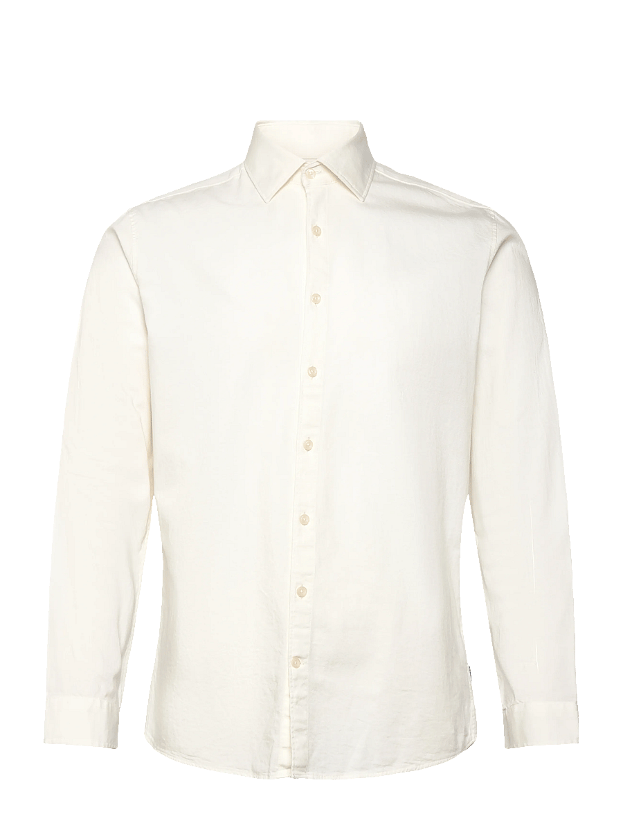 Lindbergh - Soft indigo stretch shirt L/S - freizeithemden - off white - 1