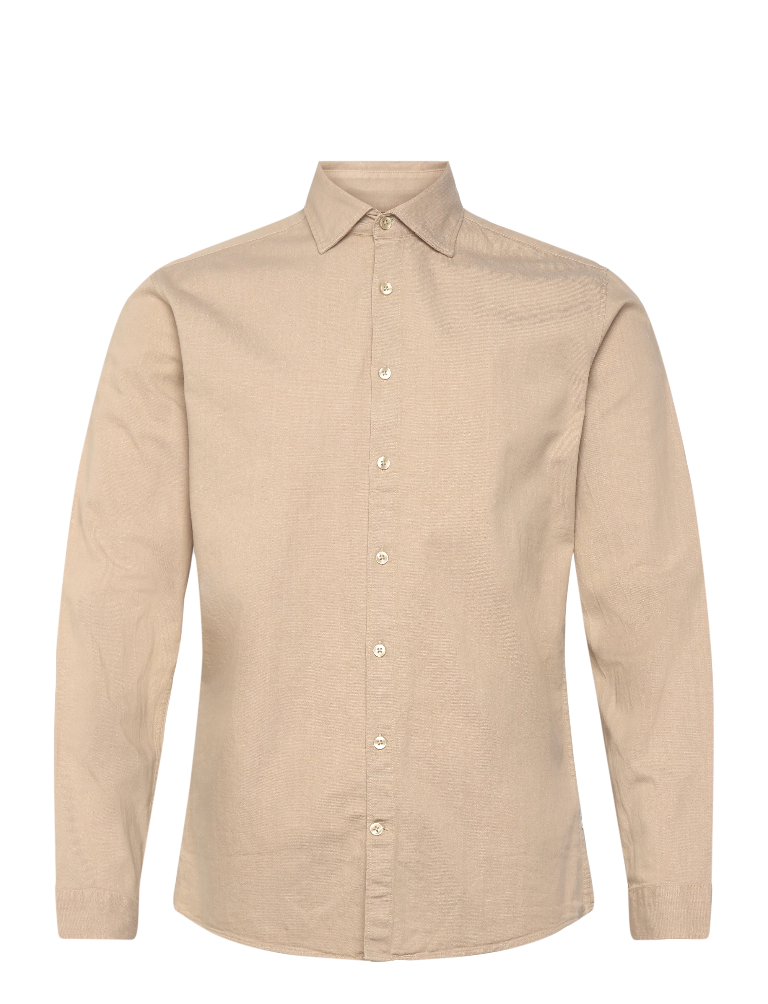Lindbergh Soft indigo stretch shirt L/S - Skjorter - SAND / beige