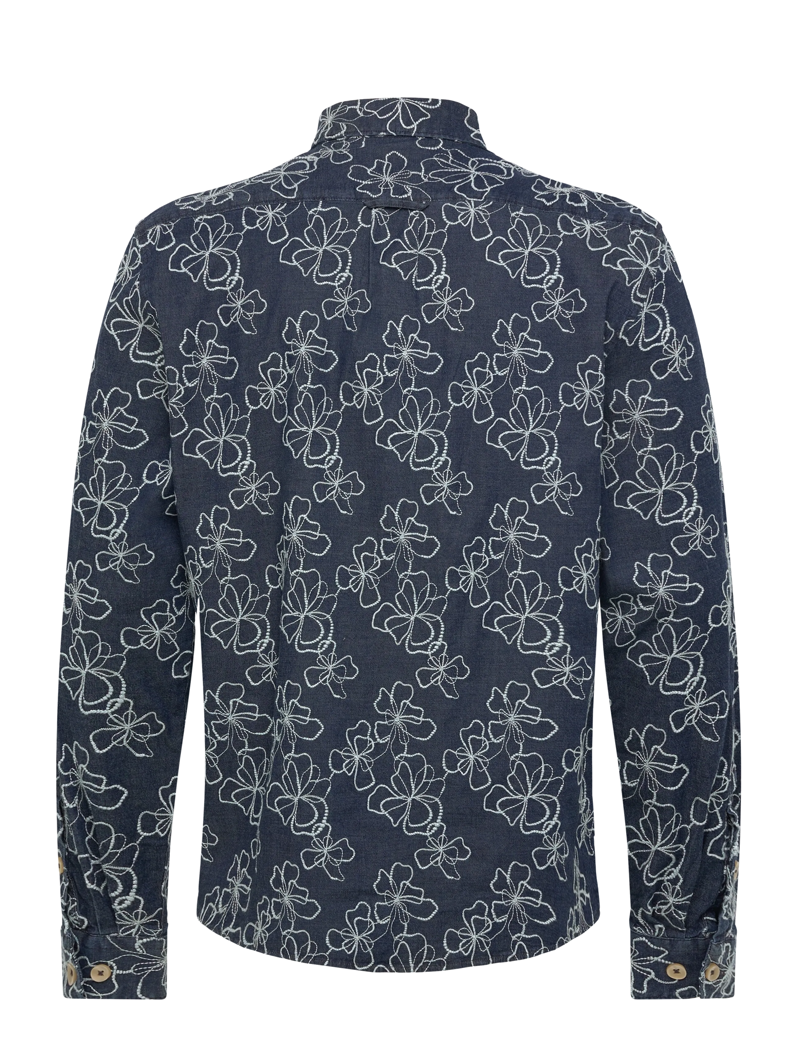 Lindbergh - Washed denim shirt w?. embroidery L - hemden mit muster - dk blue - 2
