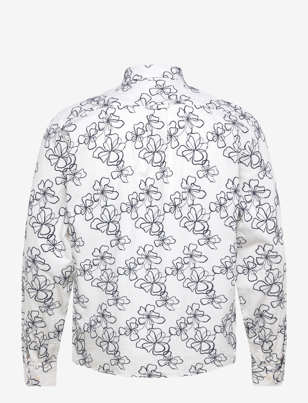 Lindbergh - Washed denim shirt w?. embroidery L - mønstrede skjorter - off white - 2