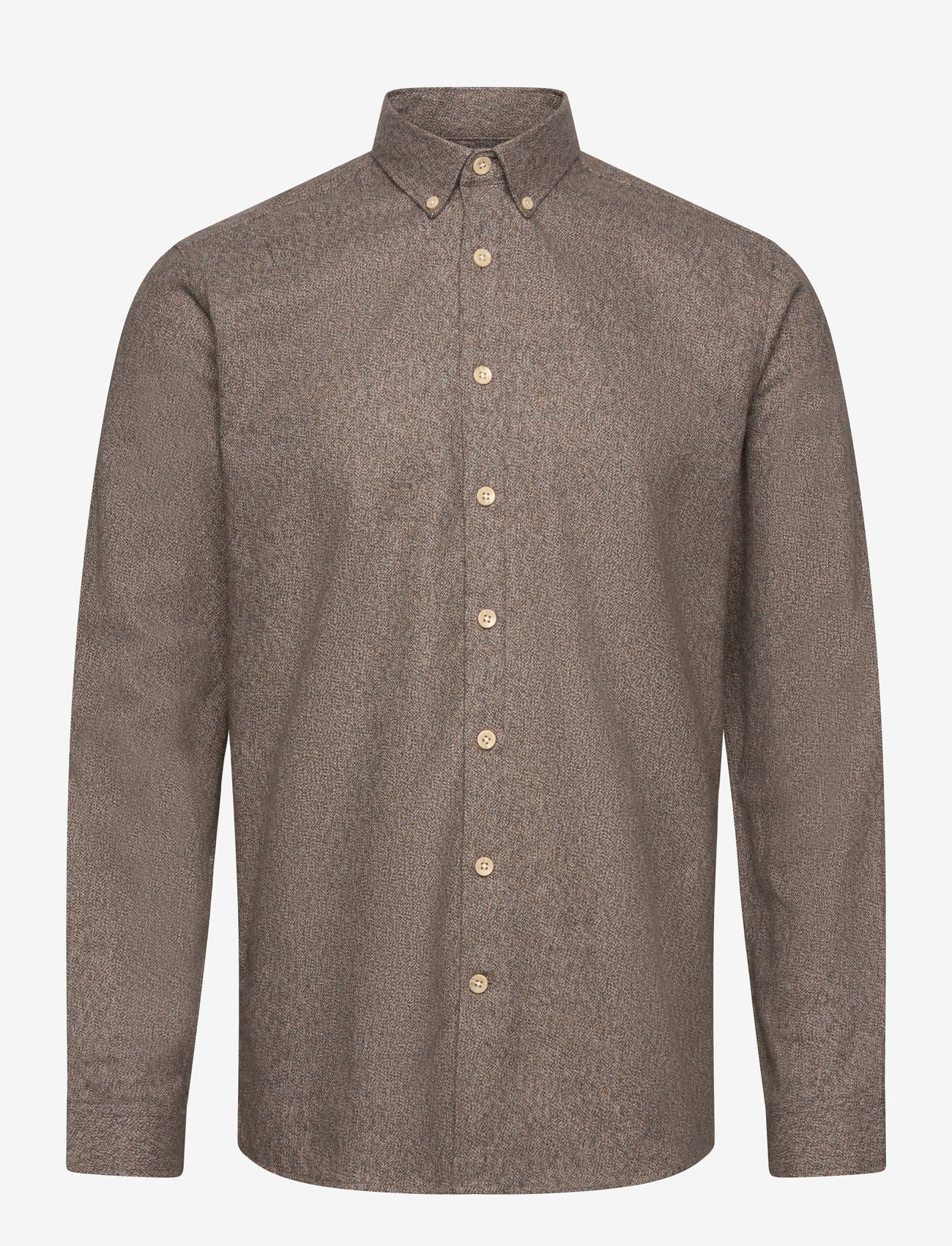 Lindbergh - Business casual shirt in twill - formelle hemden - brown - 1