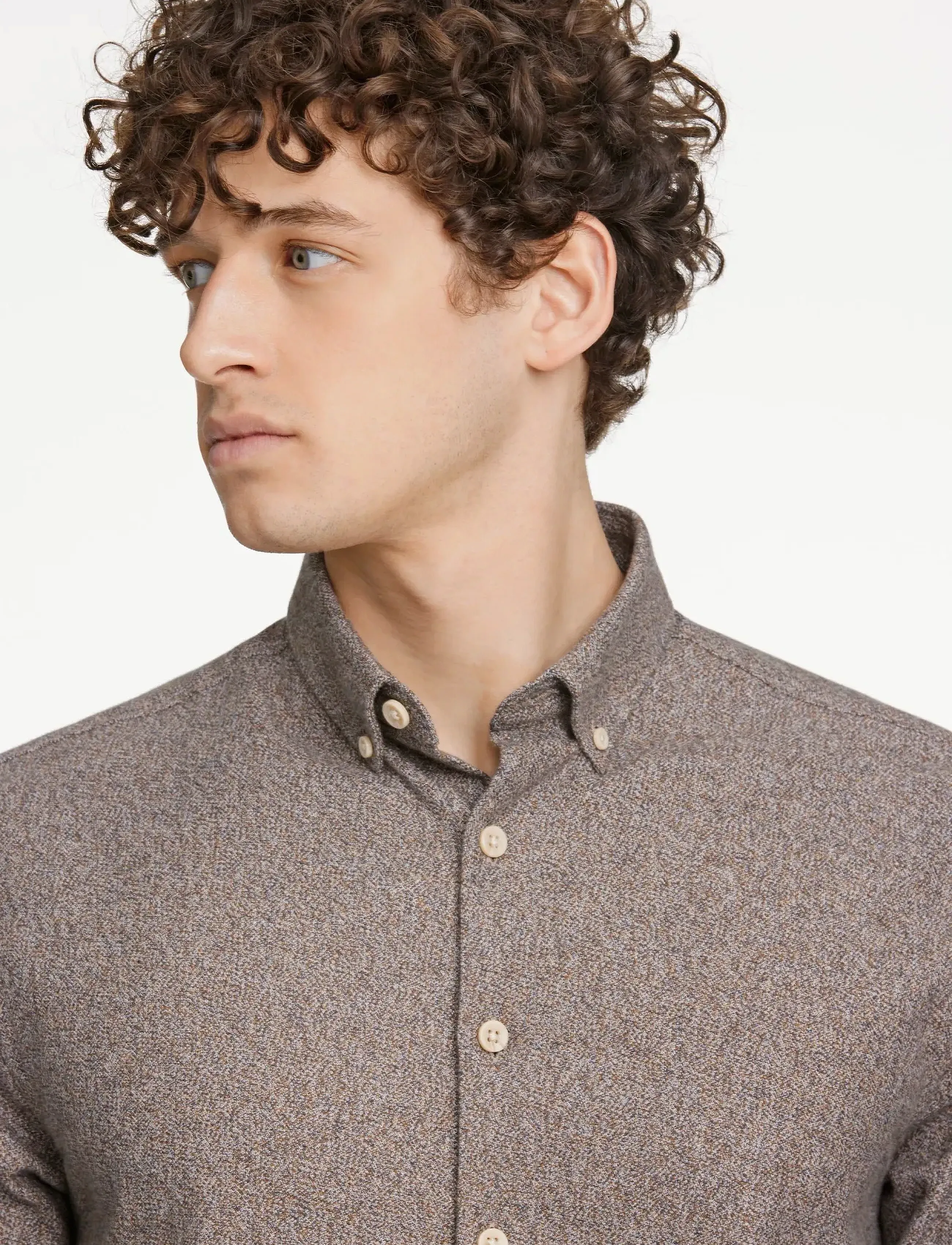 Lindbergh - Business casual shirt in twill - formelle hemden - brown - 3