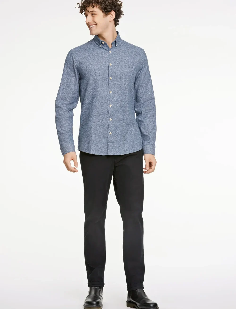 Lindbergh - Business casual shirt in twill - pidulikud särgid - dk blue - 0