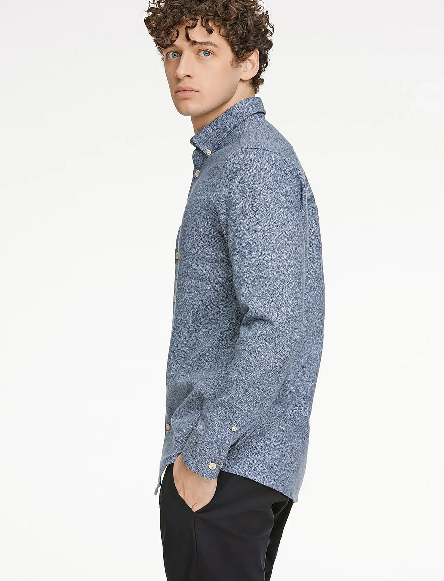 Lindbergh - Business casual shirt in twill - formelle skjorter - dk blue - 4