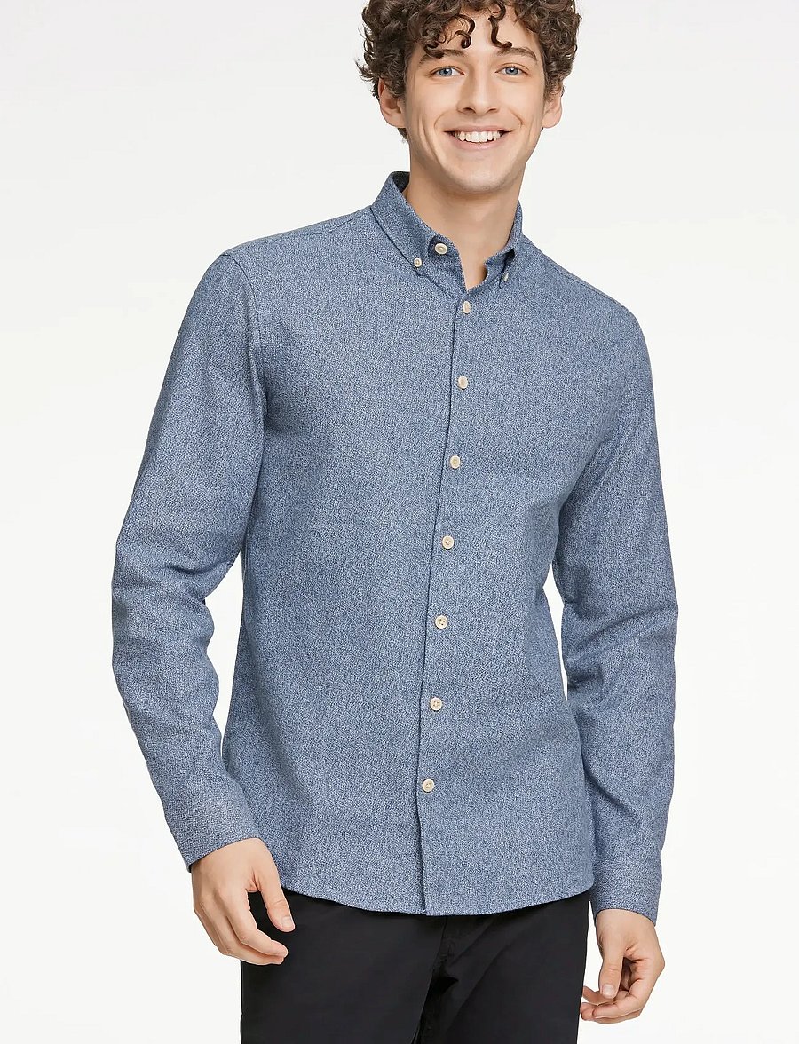 Lindbergh - Business casual shirt in twill - formelle skjorter - dk blue - 5