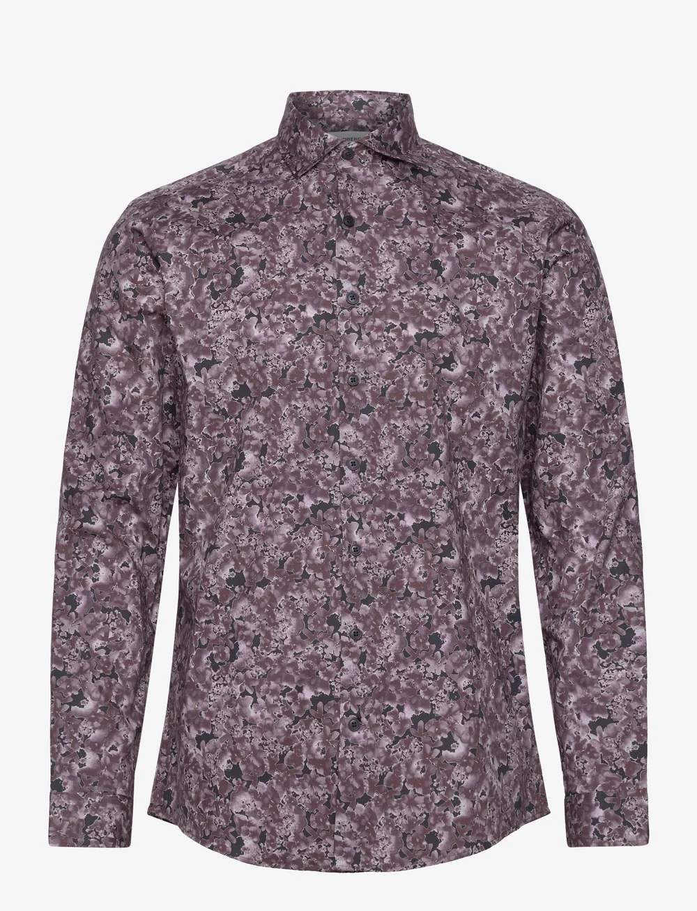Lindbergh - AOP Floral shirt L/S - mustriga särgid - berry brown - 1