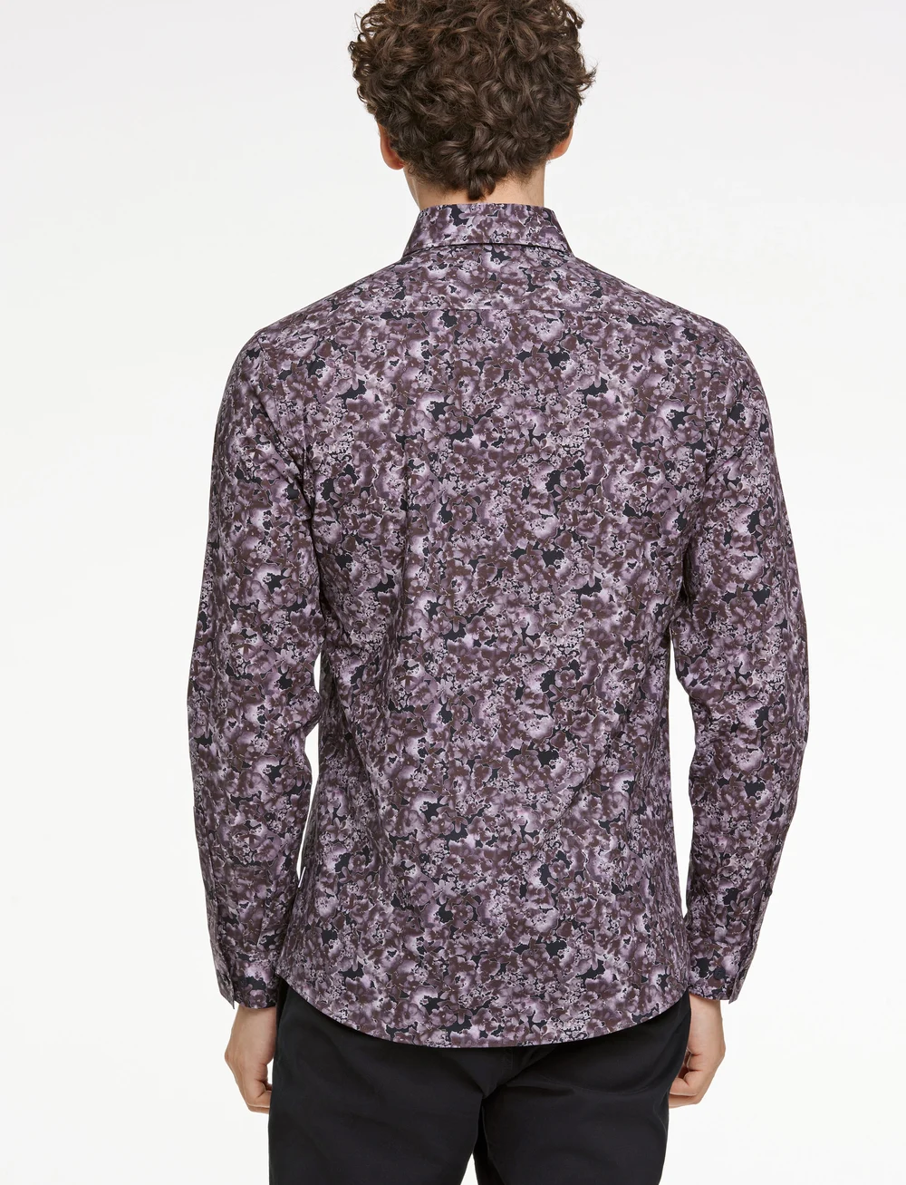 Lindbergh - AOP Floral shirt L/S - mustriga särgid - berry brown - 3