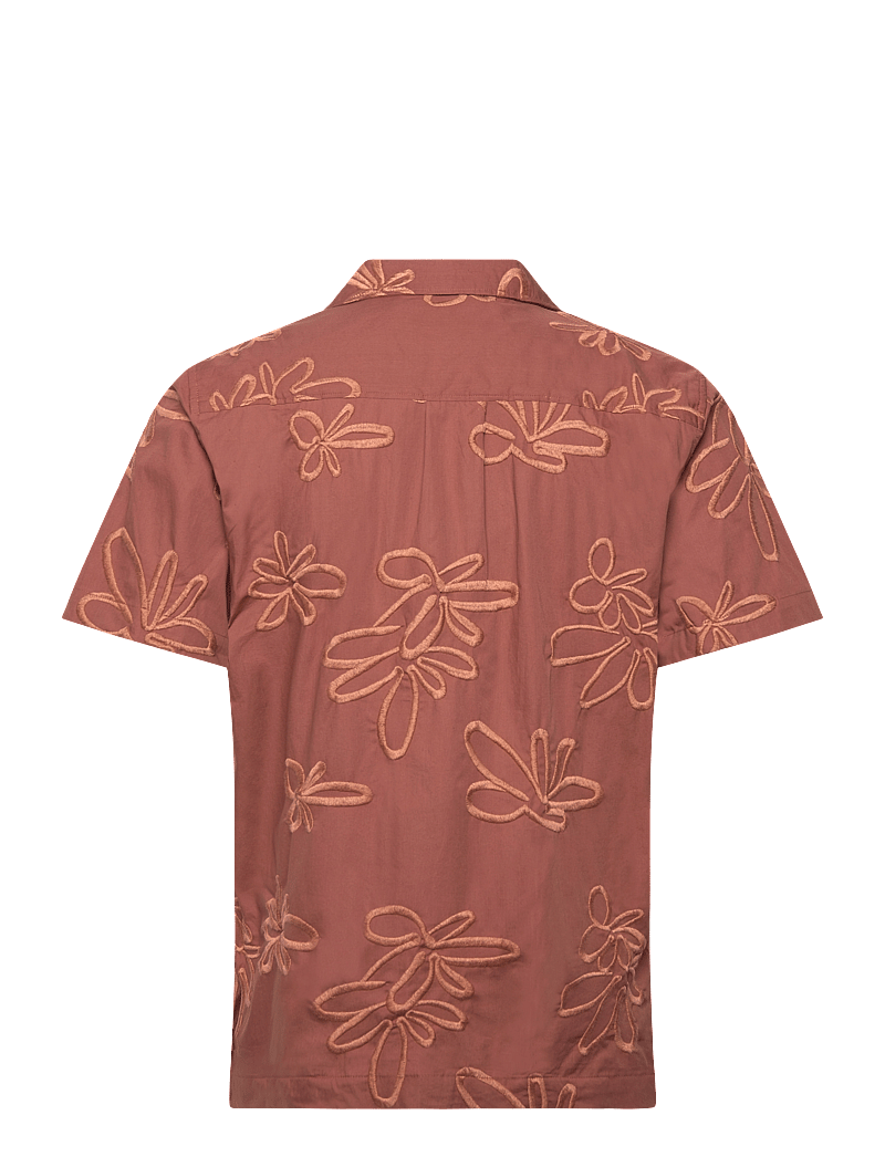 Lindbergh - Embroidered cotton shirt S/S - krótki rękaw - clay - 2