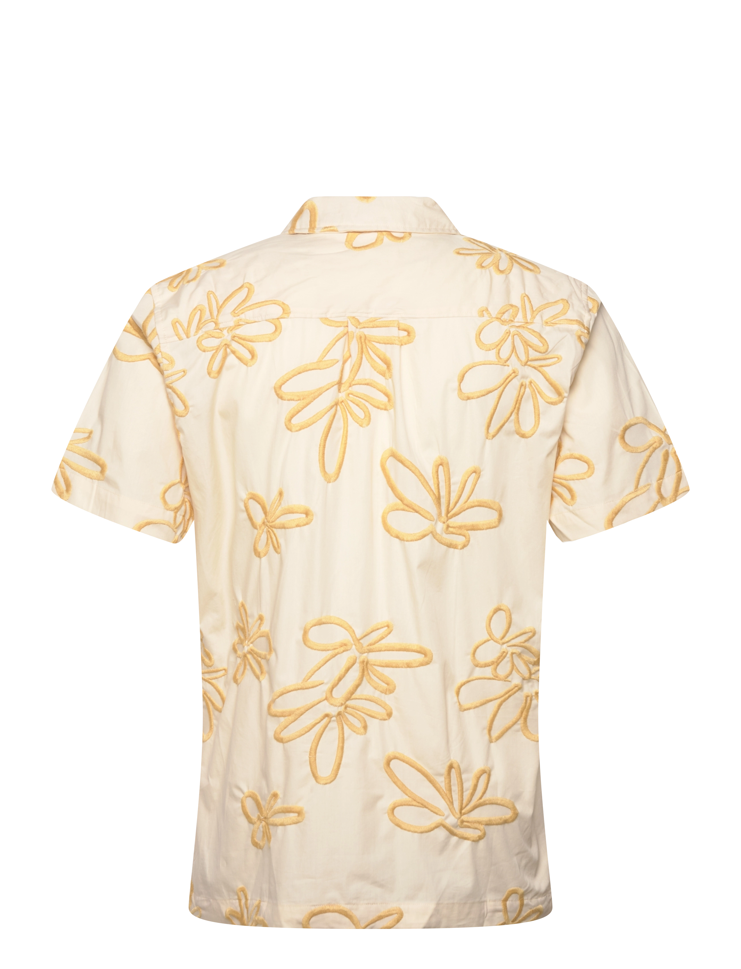 Lindbergh - Embroidered cotton shirt S/S - kortærmede skjorter - white - 2