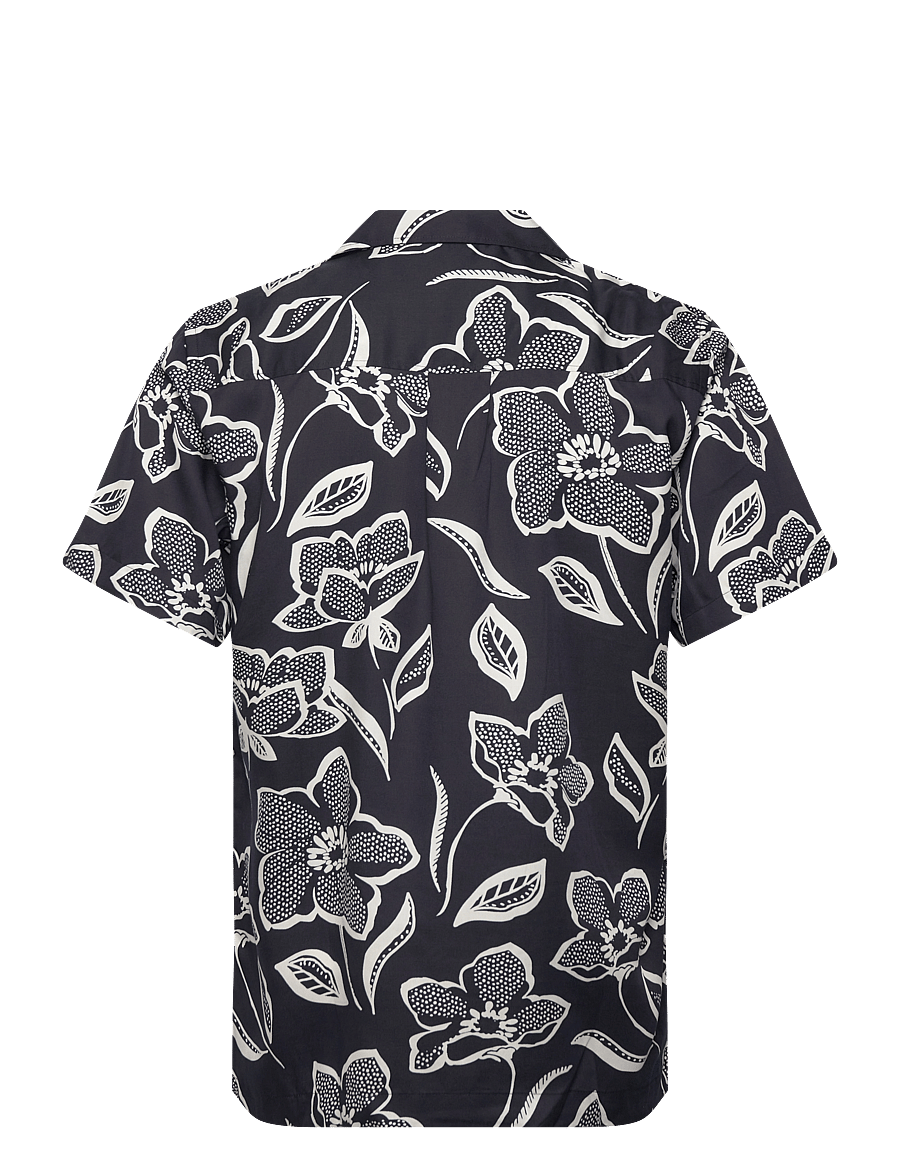 Lindbergh - AOP Lyocell shirt S/S - krekli ar īsām piedurknēm - black - 2