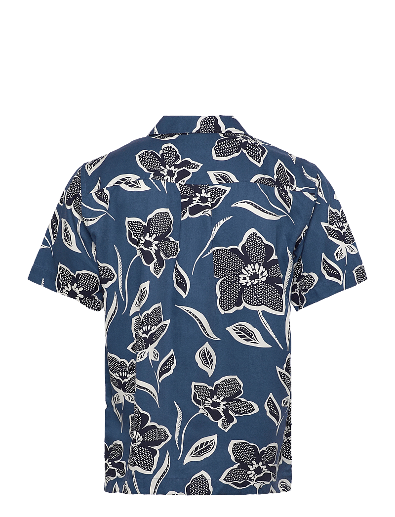 Lindbergh - AOP Lyocell shirt S/S - chemises à manches courtes - indigo blue - 2