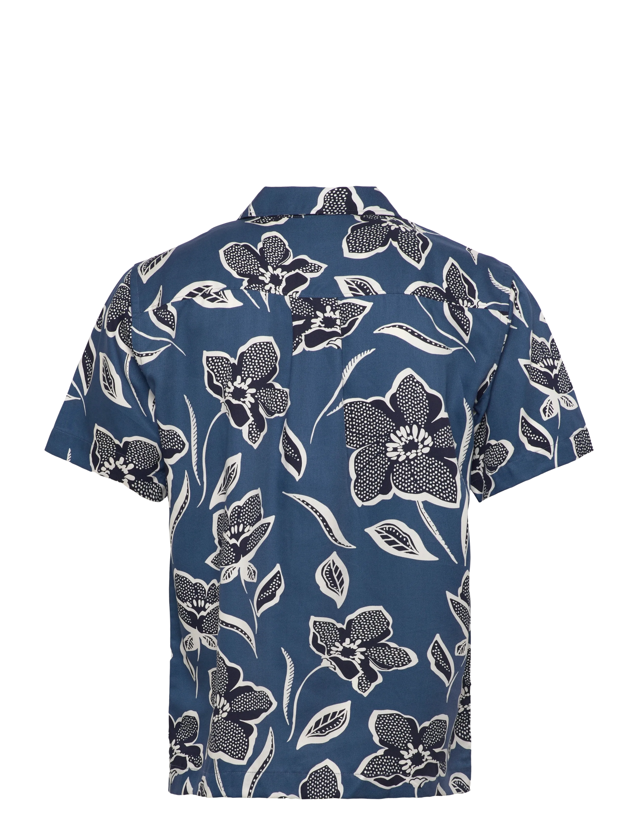 Lindbergh - AOP Lyocell shirt S/S - short-sleeved shirts - indigo blue - 2