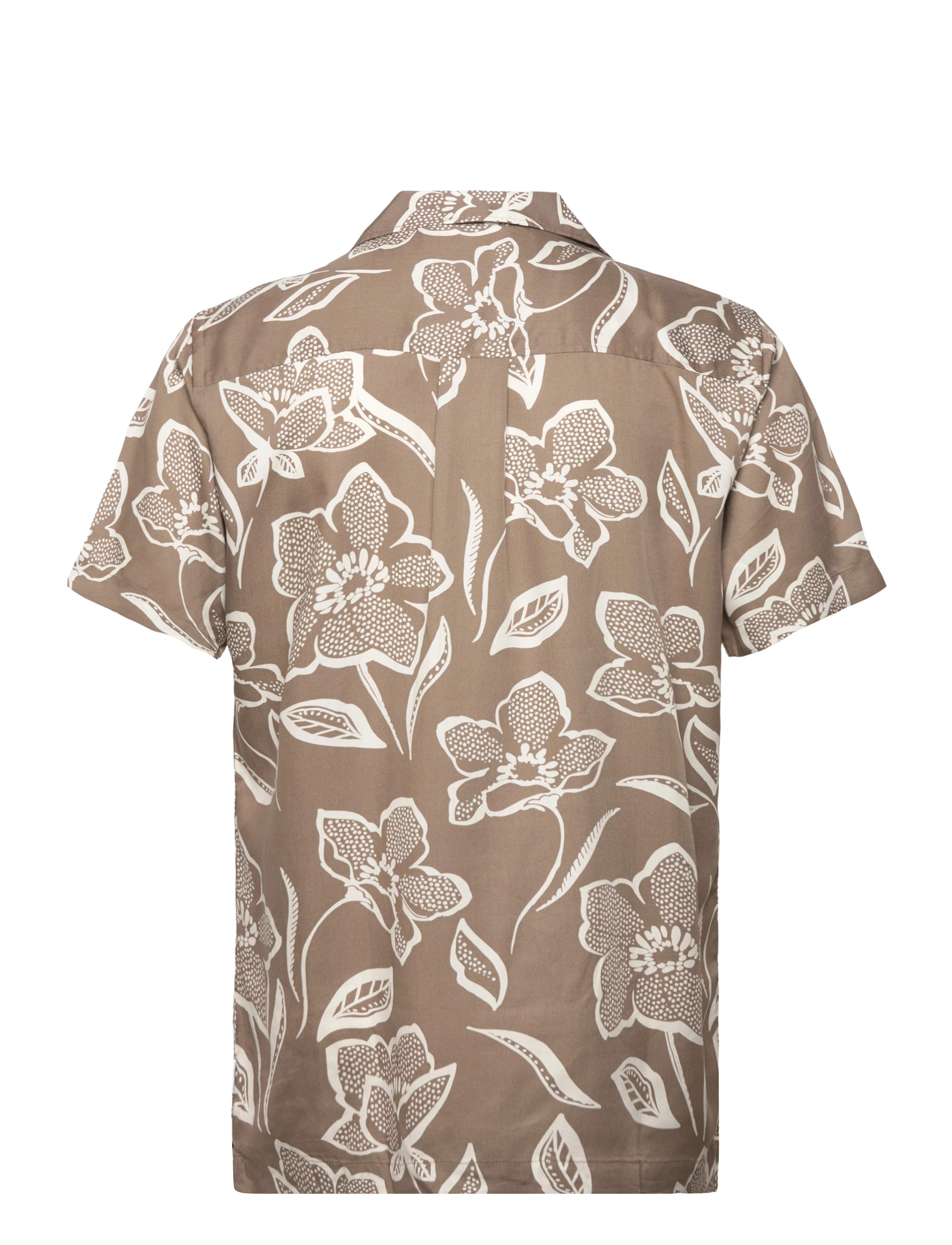Lindbergh - AOP Lyocell shirt S/S - lyhythihaiset kauluspaidat - stone - 2