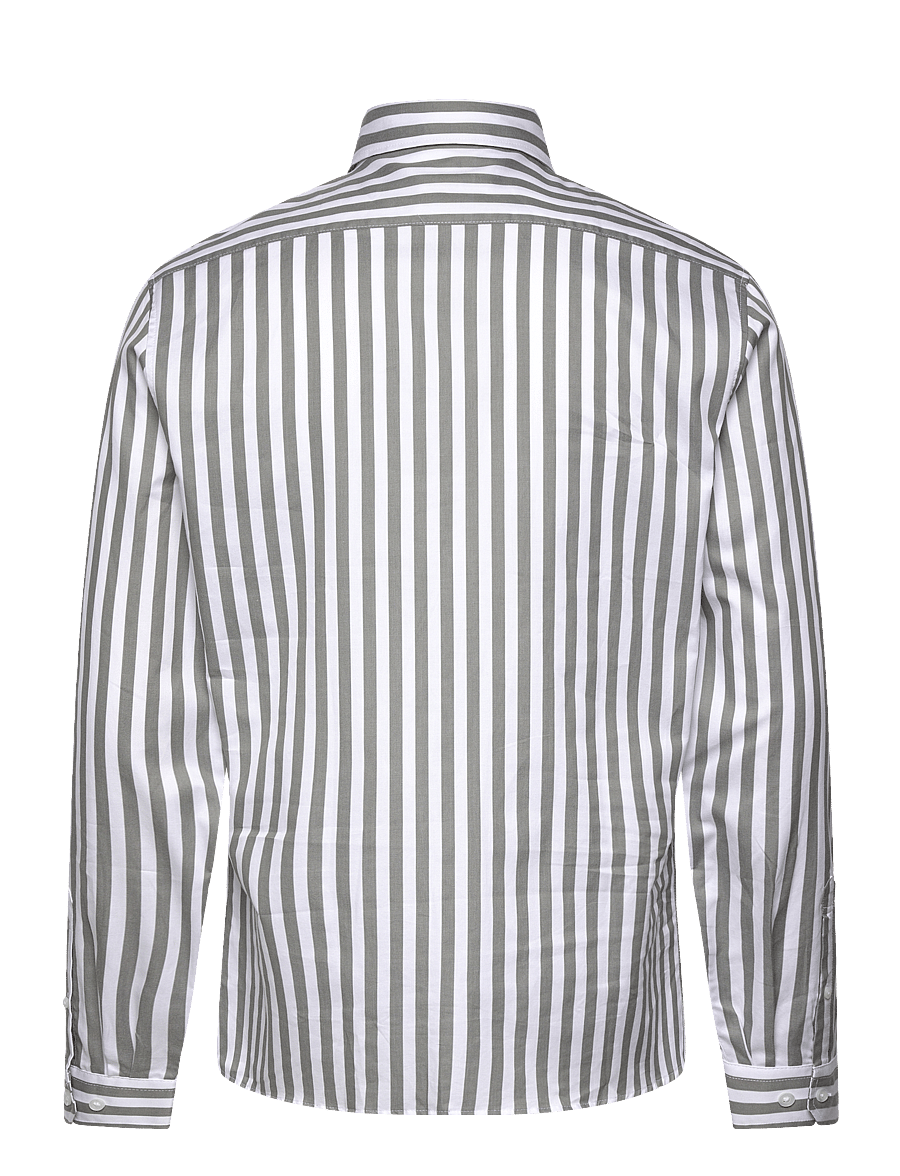 Lindbergh - Striped shirt L/S - gestreifte hemden - lt army - 2