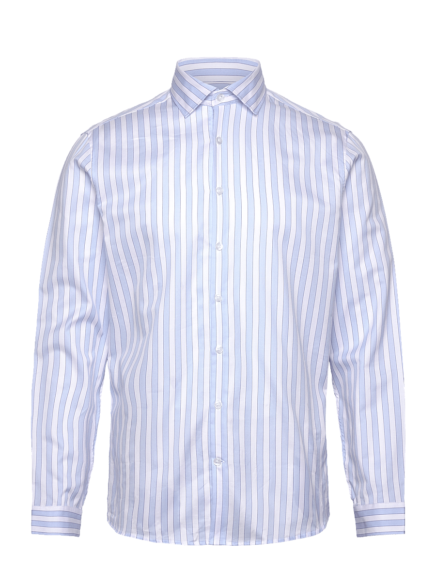 Lindbergh - Striped shirt L/S - gestreifte hemden - lt blue - 1