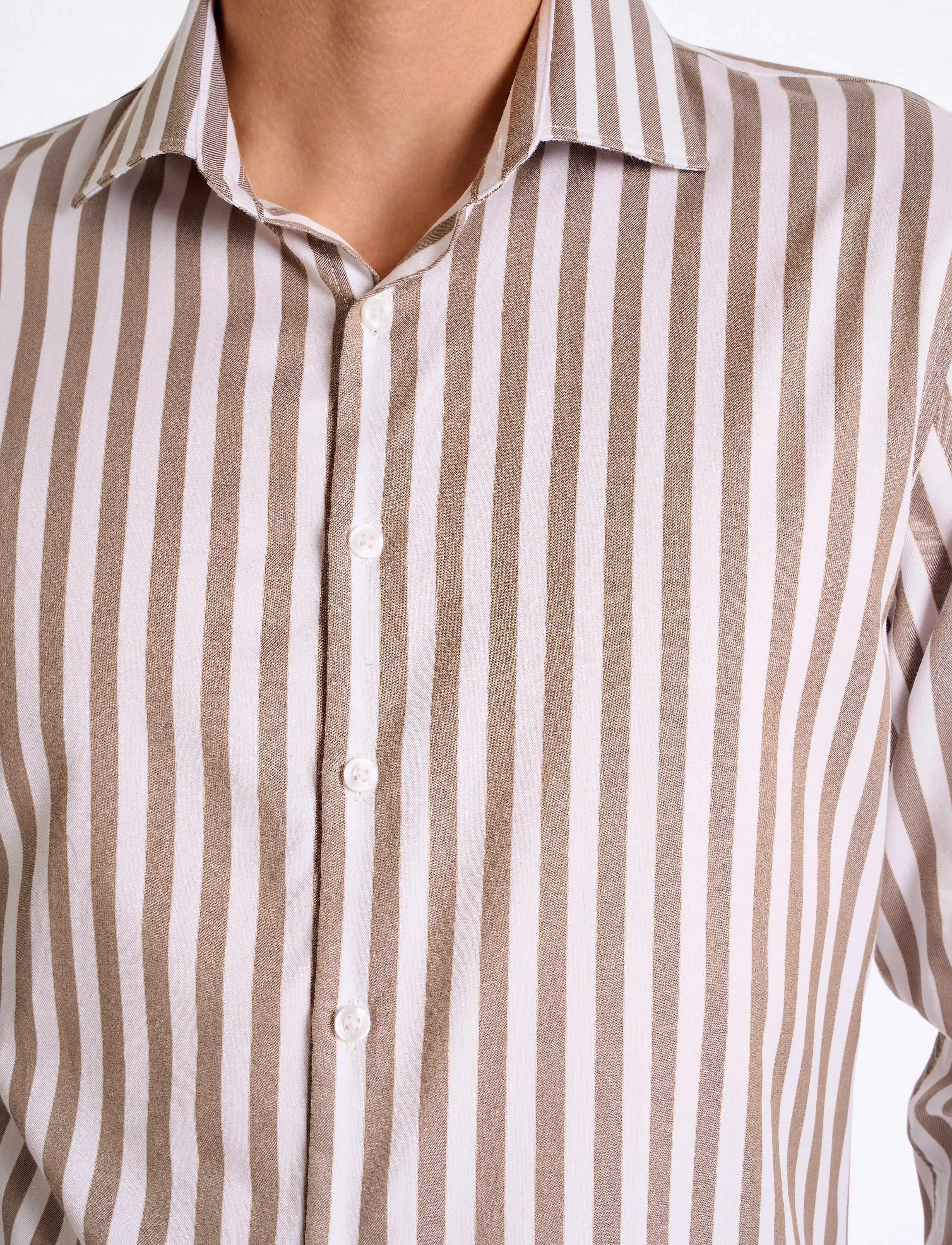 Lindbergh - Striped shirt L/S - striped shirts - stone - 5