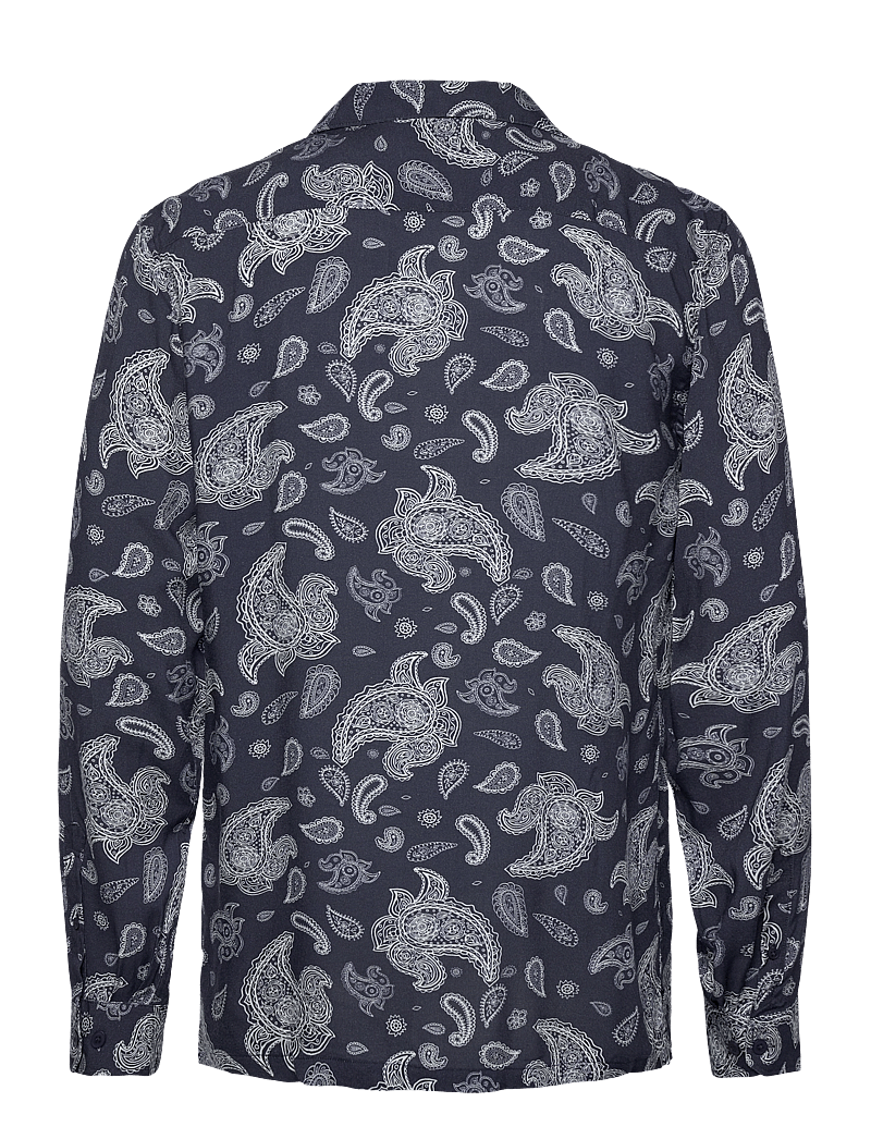 Lindbergh - Resort viscose shirt L/S - casual skjortor - navy - 2