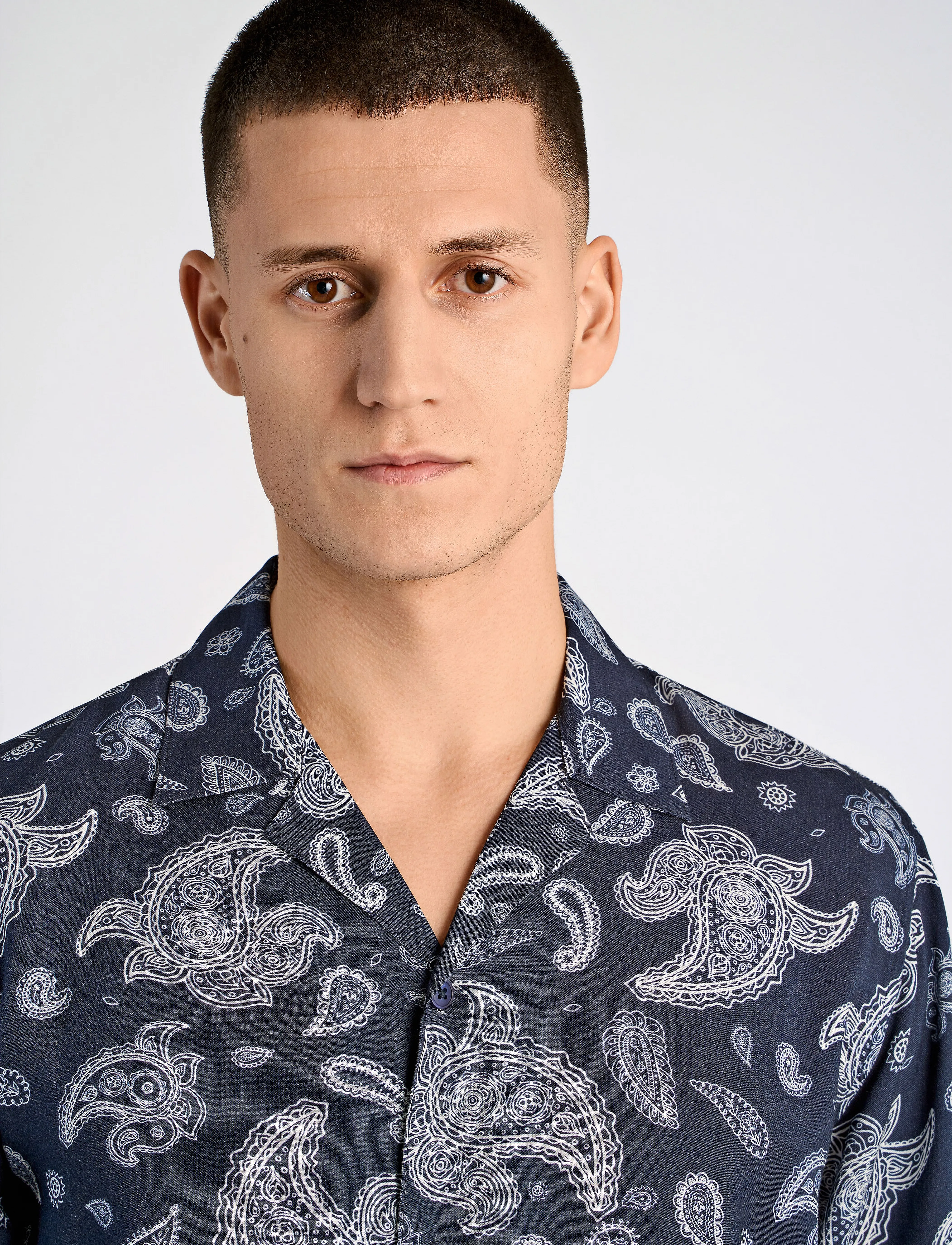 Lindbergh - Resort viscose shirt L/S - casual skjorter - navy - 5