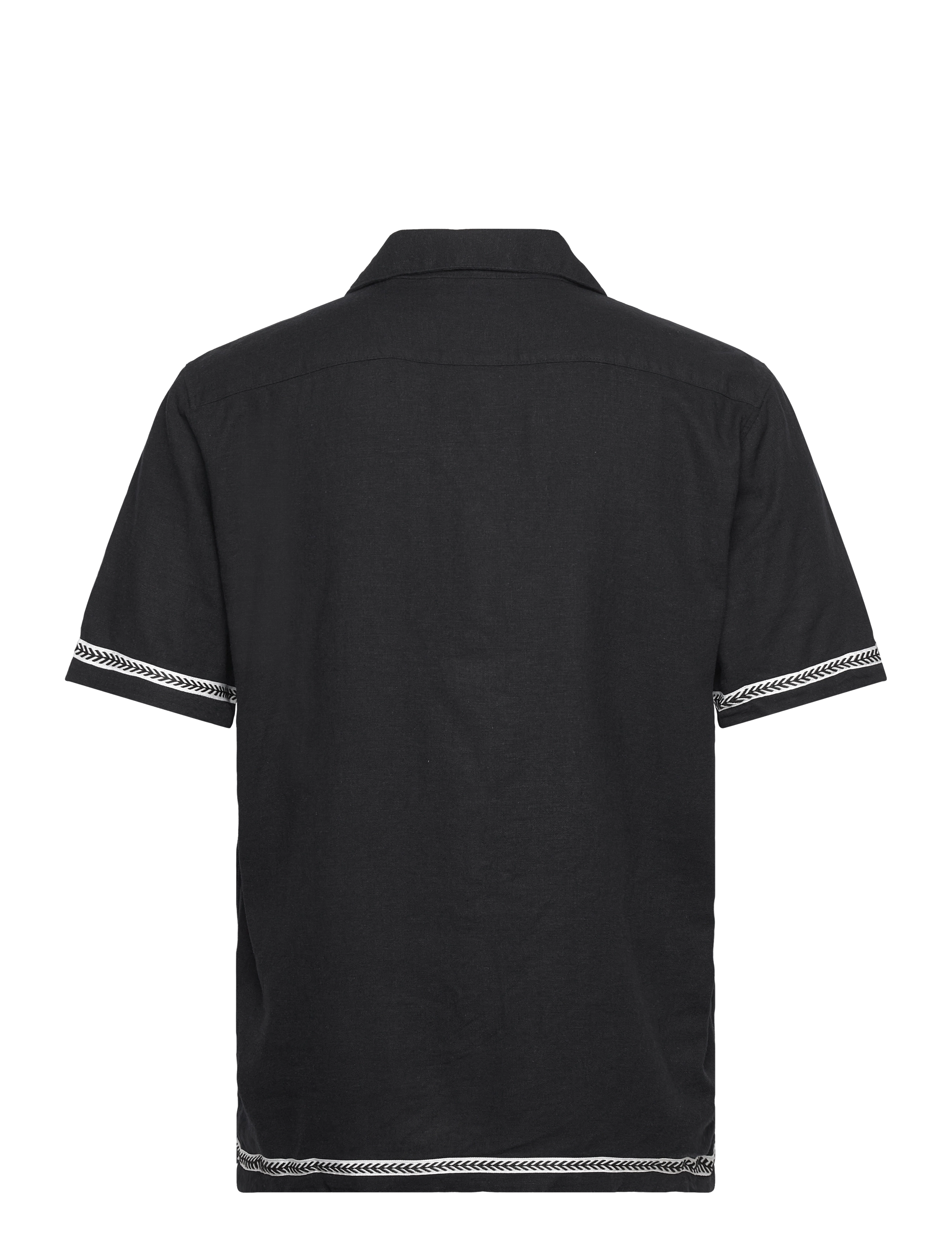 Lindbergh - Soft viscose linen shirt S/S - chemises de lin - black - 1