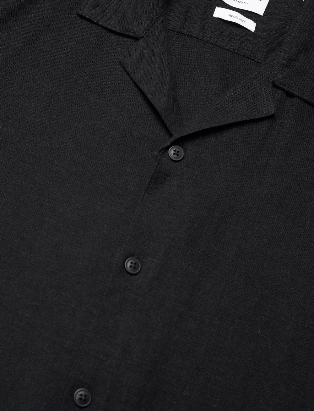 Lindbergh - Soft viscose linen shirt S/S - linased särgid - black - 3