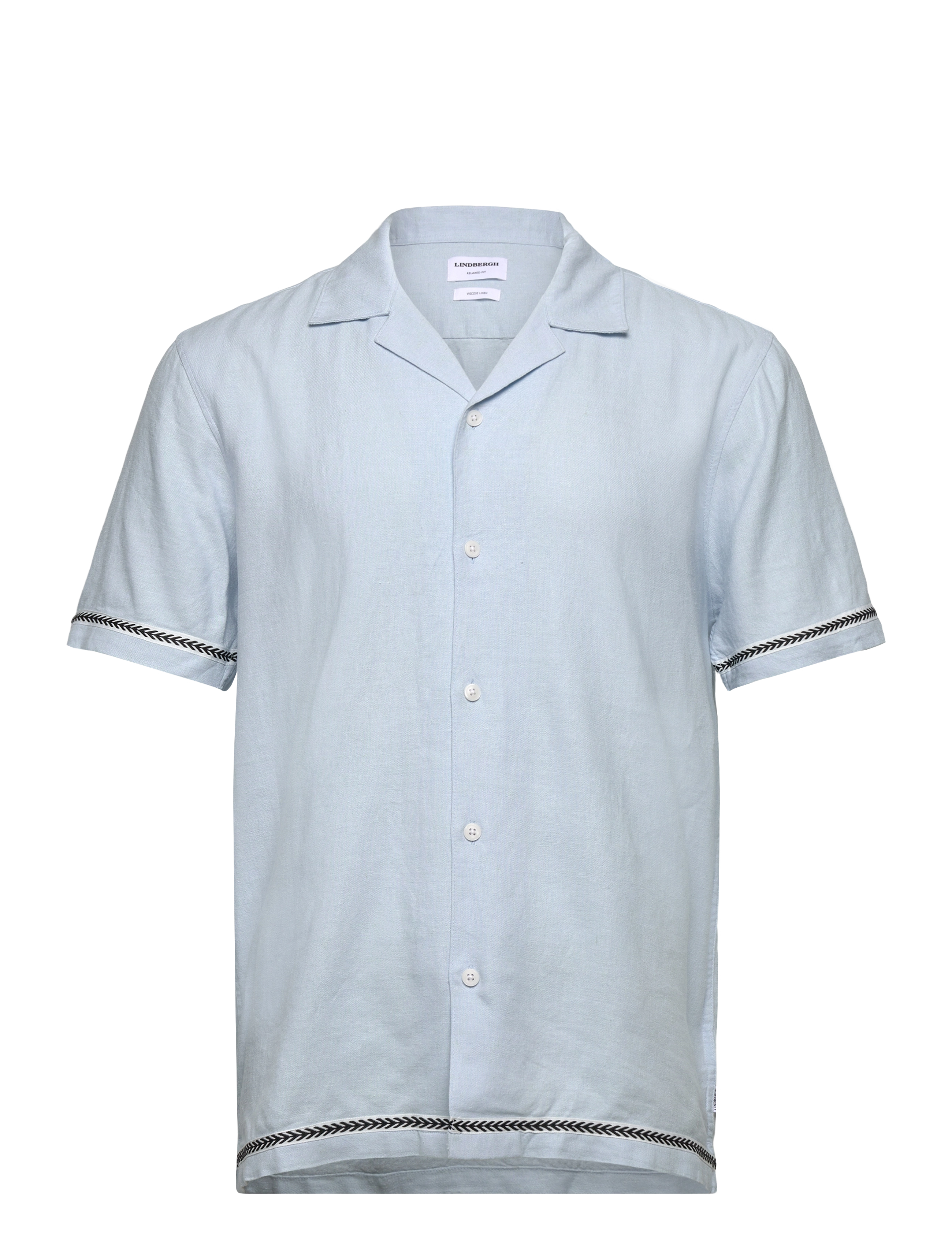 Lindbergh Soft viscose linen shirt S/S - Skjorter - LT BLUE / blue