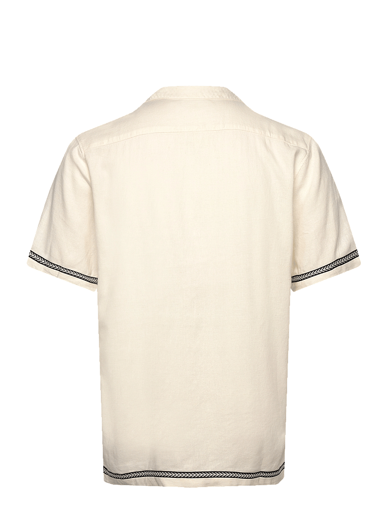 Lindbergh - Soft viscose linen shirt S/S - leinenhemden - off white - 1